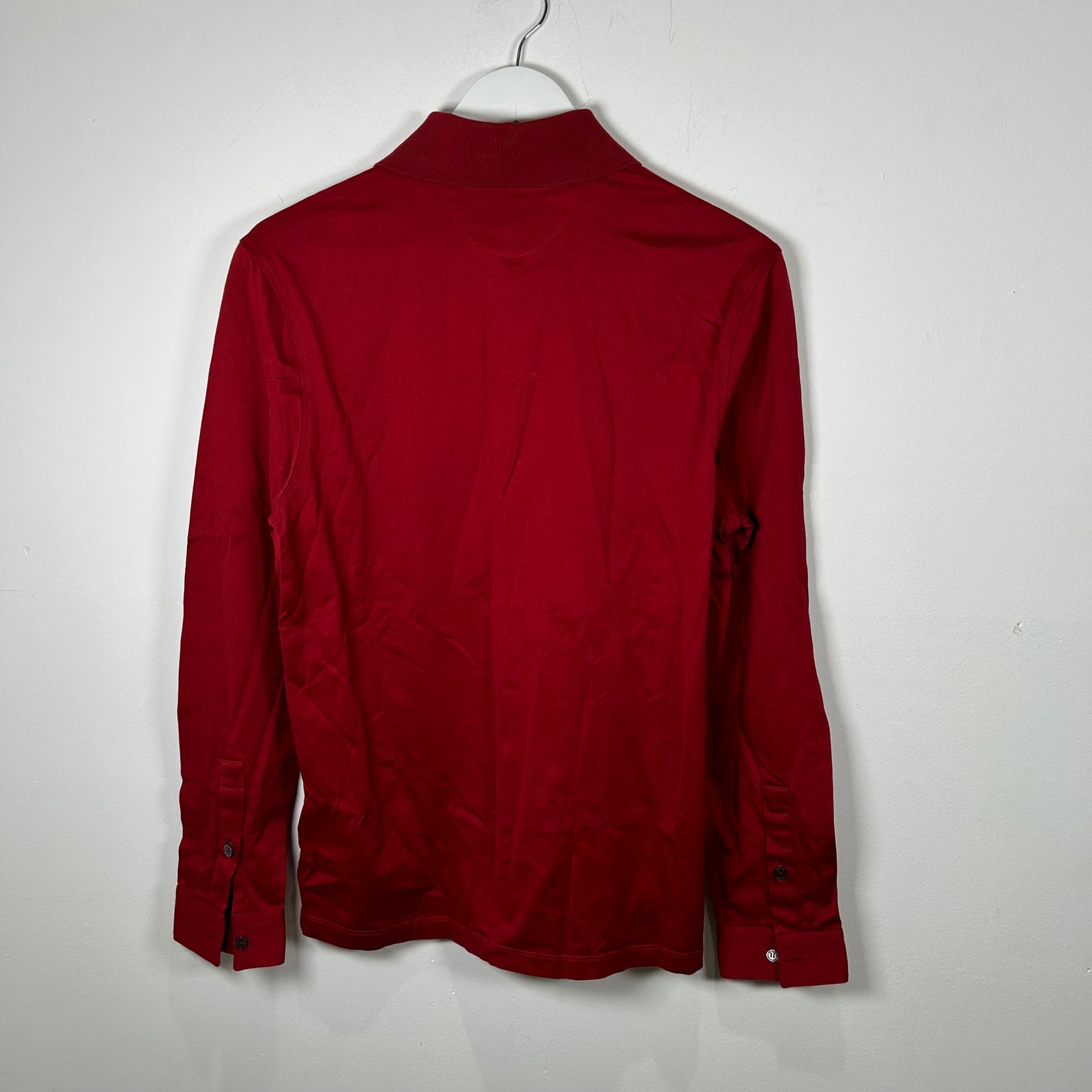 Ferrgamo Burgandy Longsleeve Polo Size S