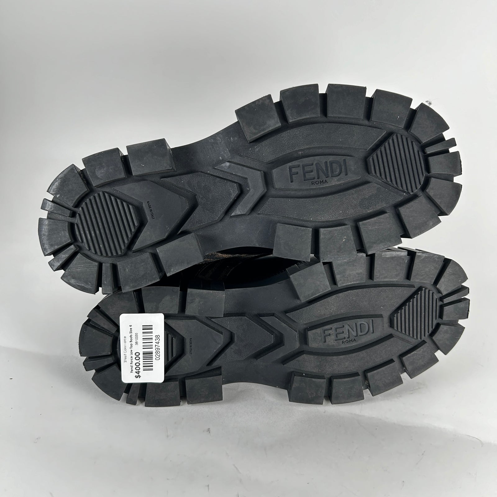 Fendi Force Low Top Boots Size 6