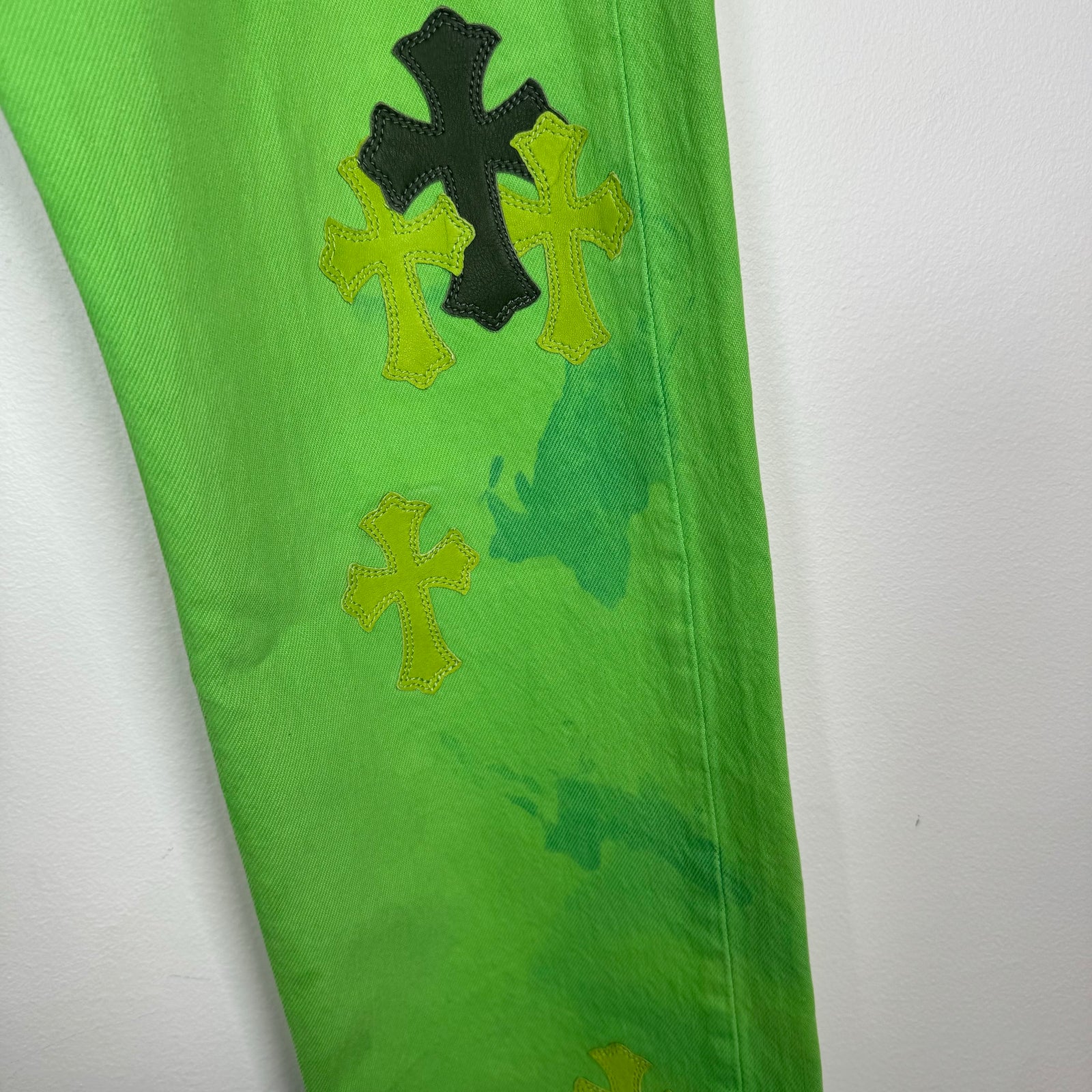 Chrome Hearts Matty Boy Green Patch Jeans Size 34