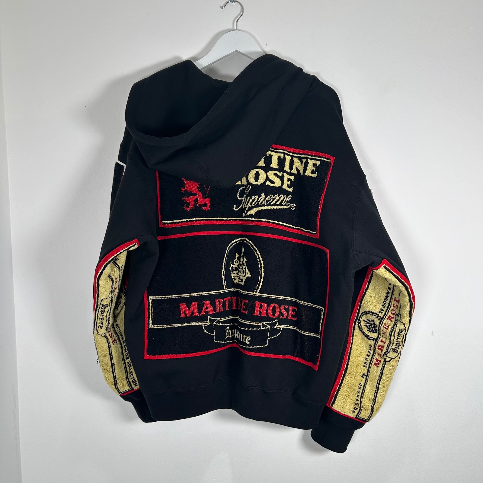 Martine Rose x Supreme Black Towel Zip-Up Size Large
