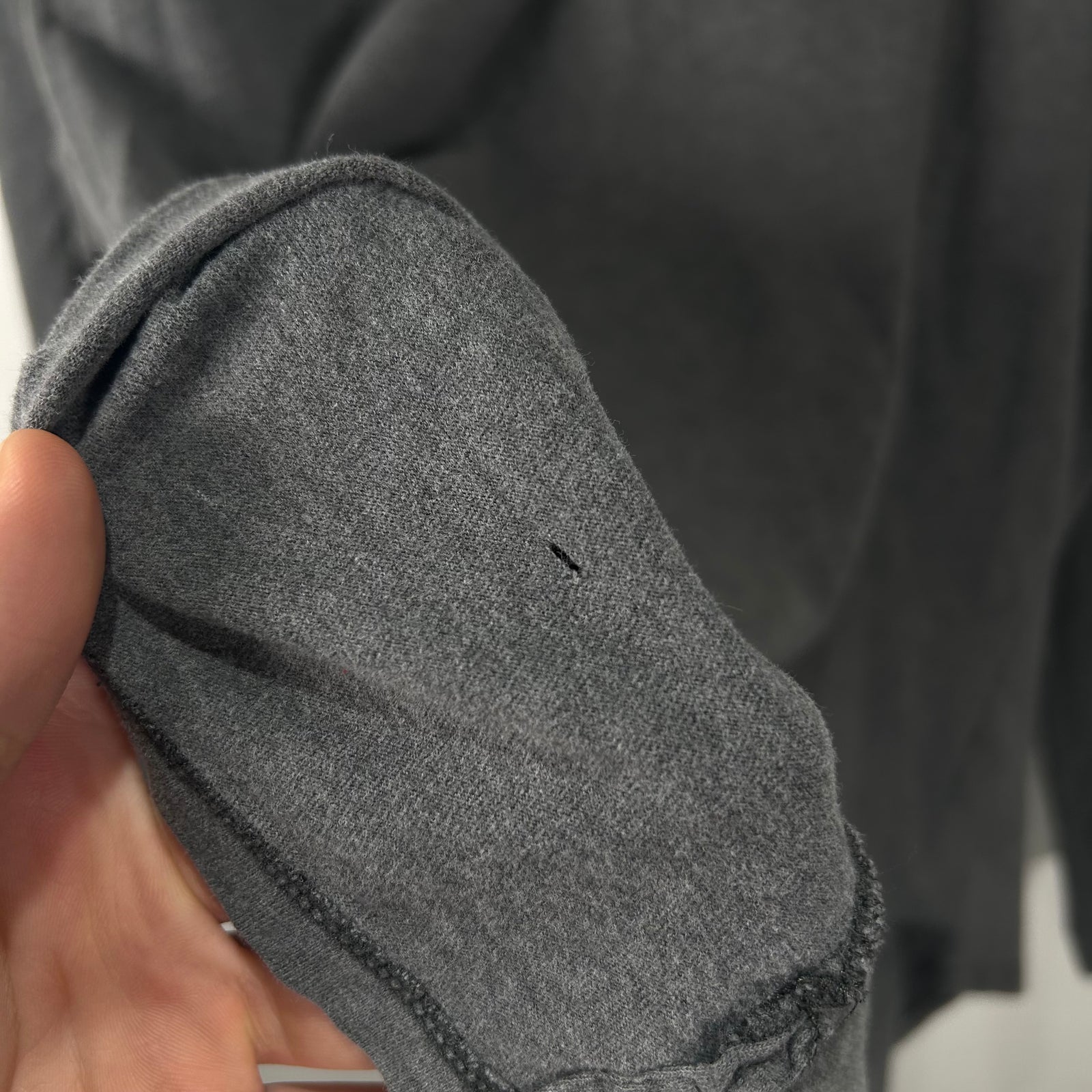 Maison Margiela Grey V-Neck Long-Sleeve Shirt Size M