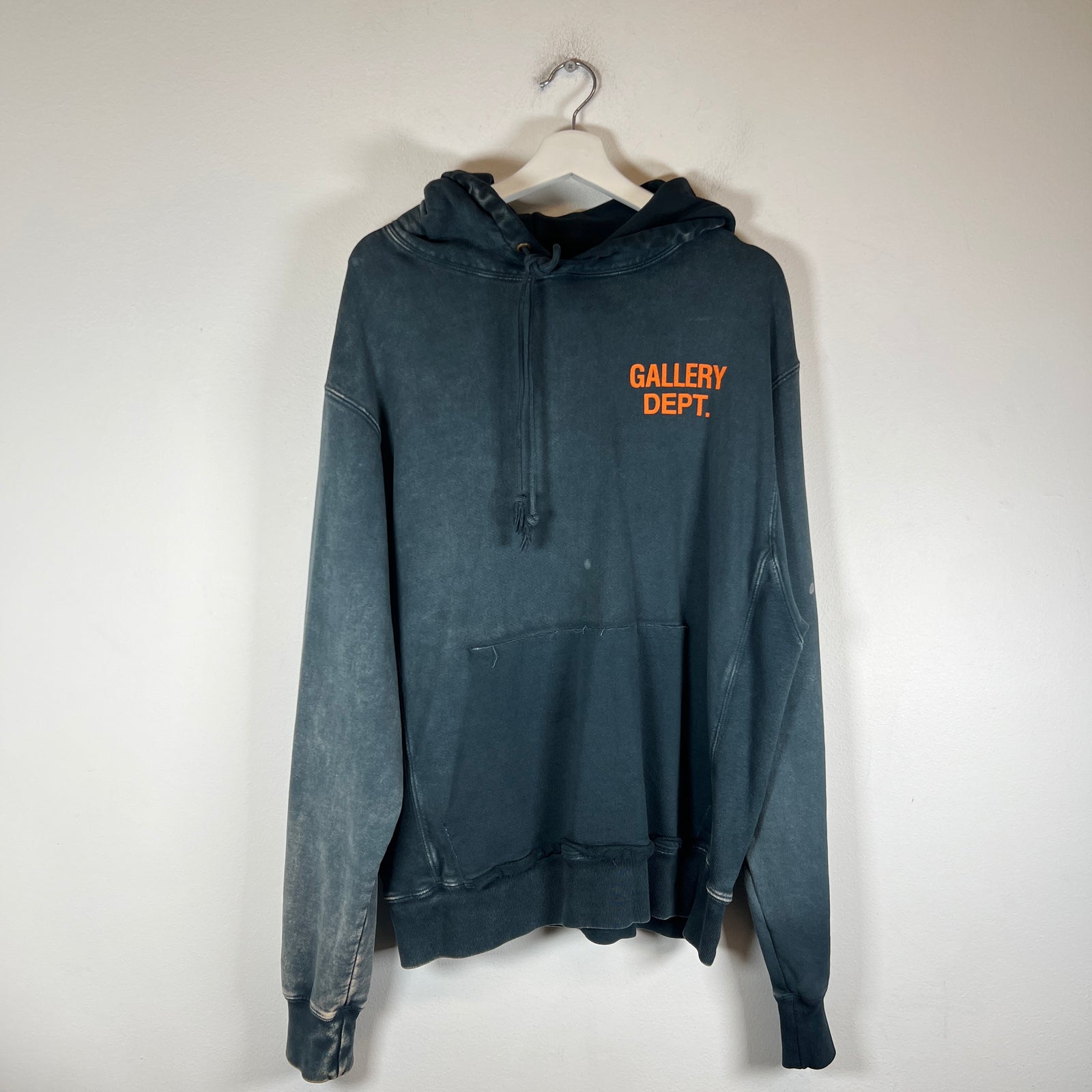 Gallery Dept Navy Reversible Logo Hoodie Size L