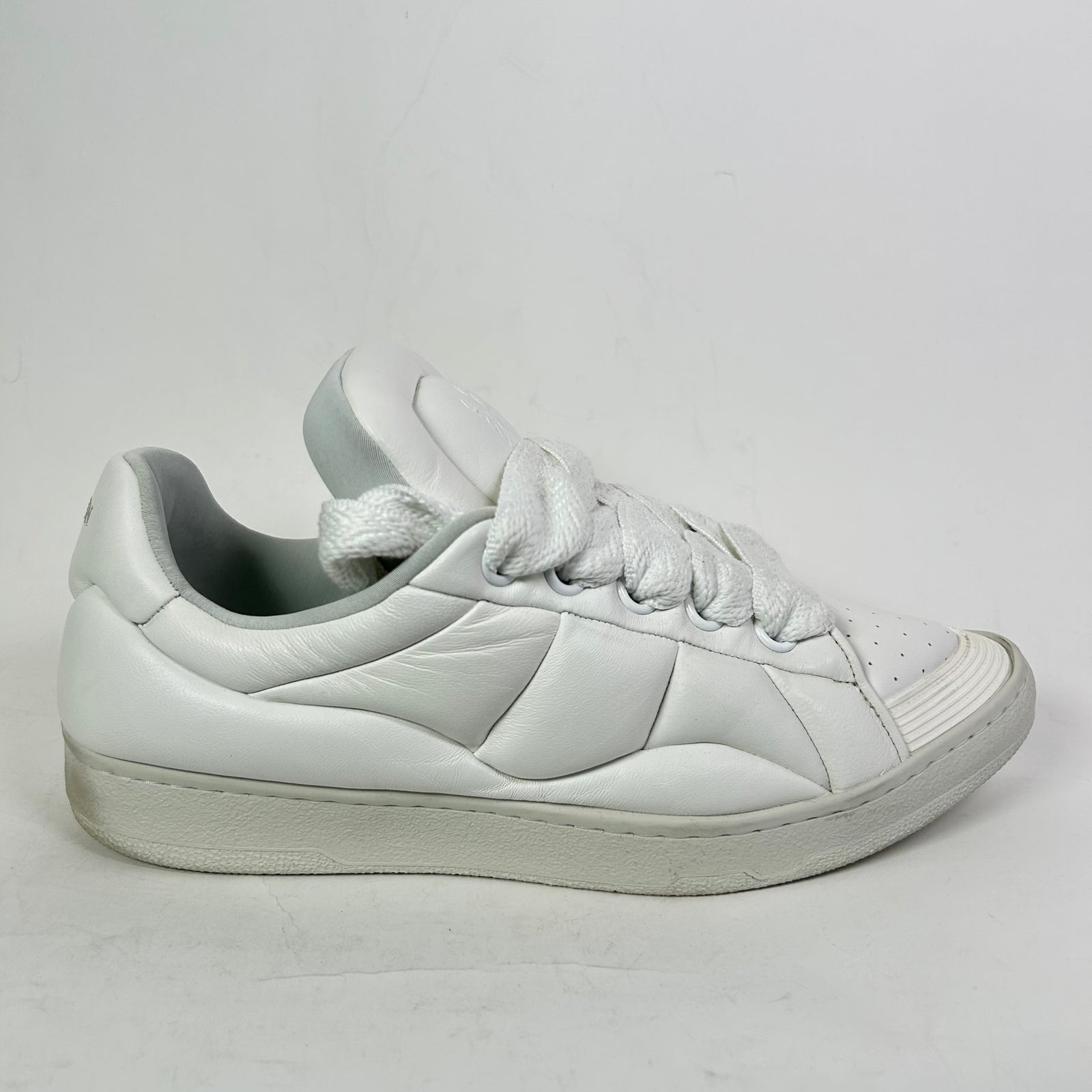 Lanvin Triple White XL Curb Sneaker Size 46
