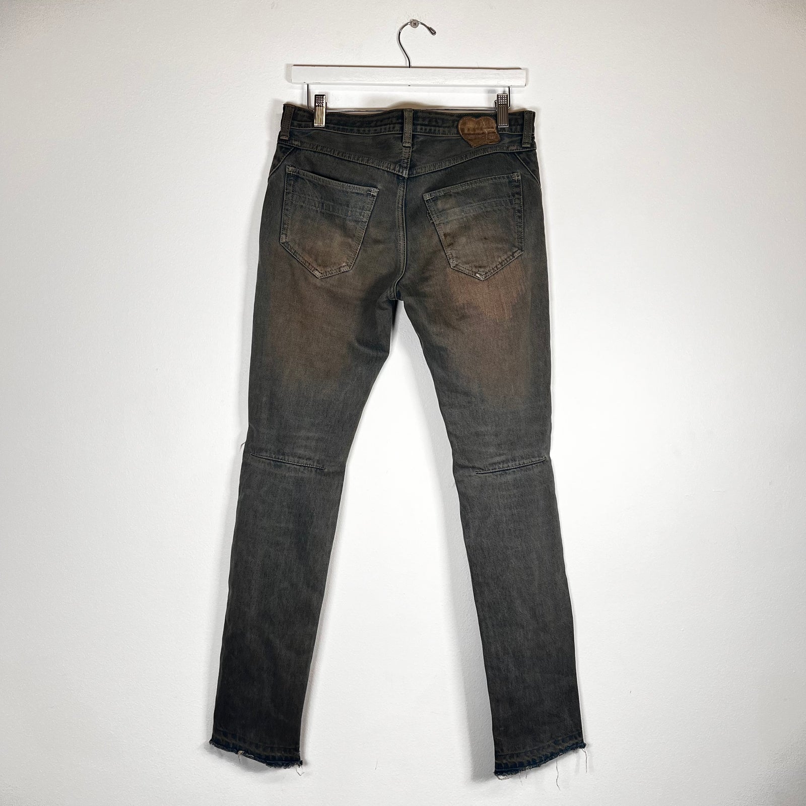 Number (N)ine Mudwash Distressed Skinny Jeans Size 2