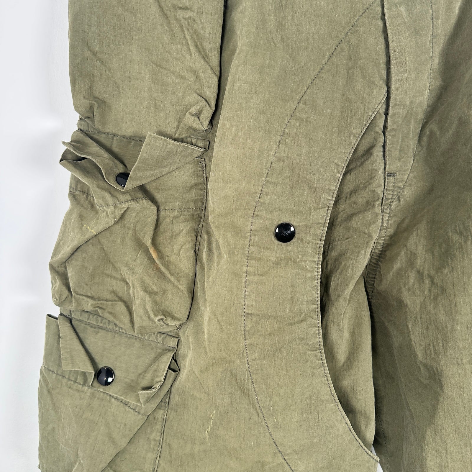 Kapital Army Green Cargo Shorts Size 32