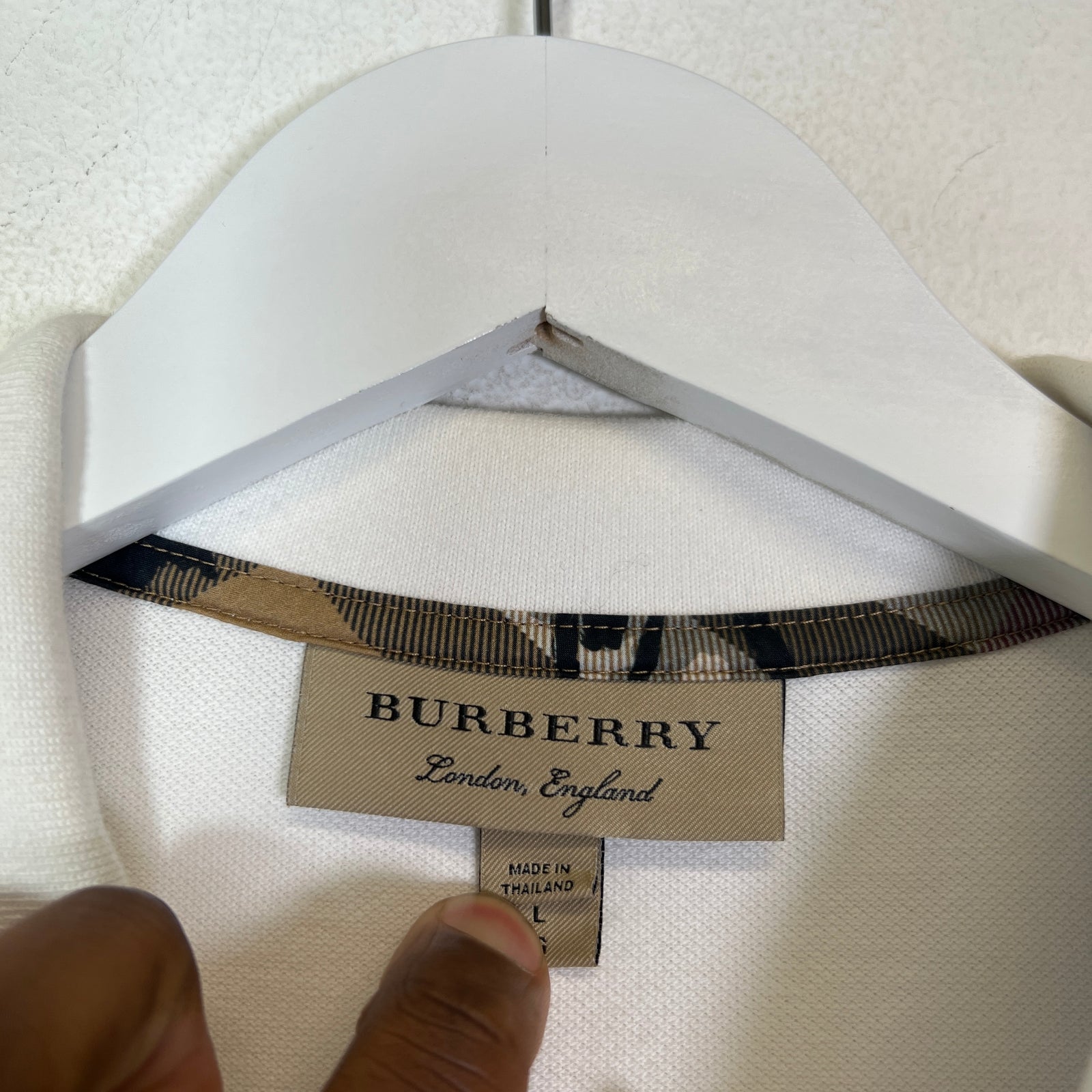Burberry White Hatley Camo Polo Shirt