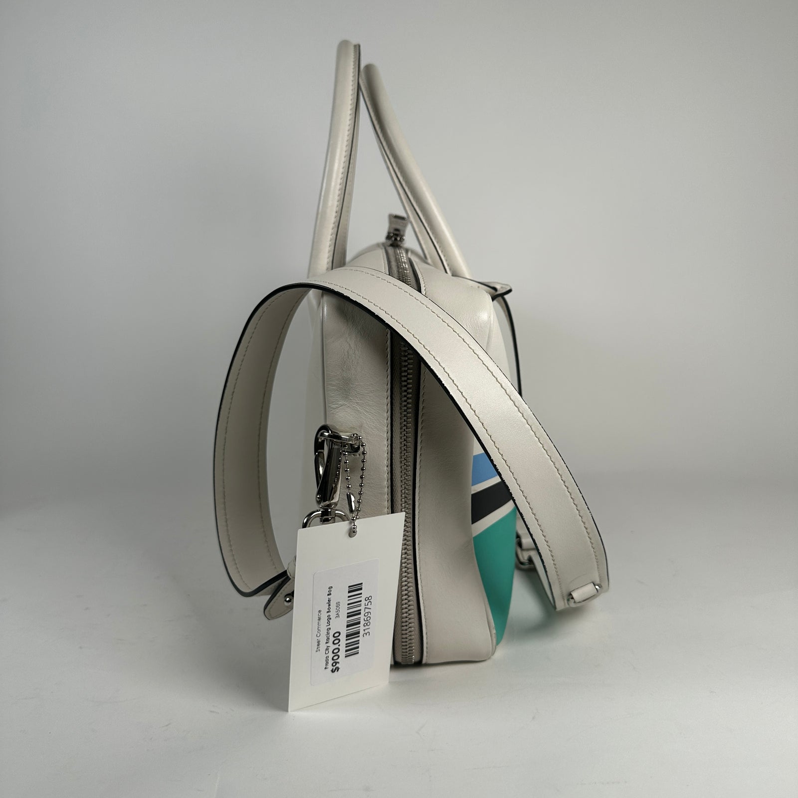 Prada City Racing Logo Bowler Bag