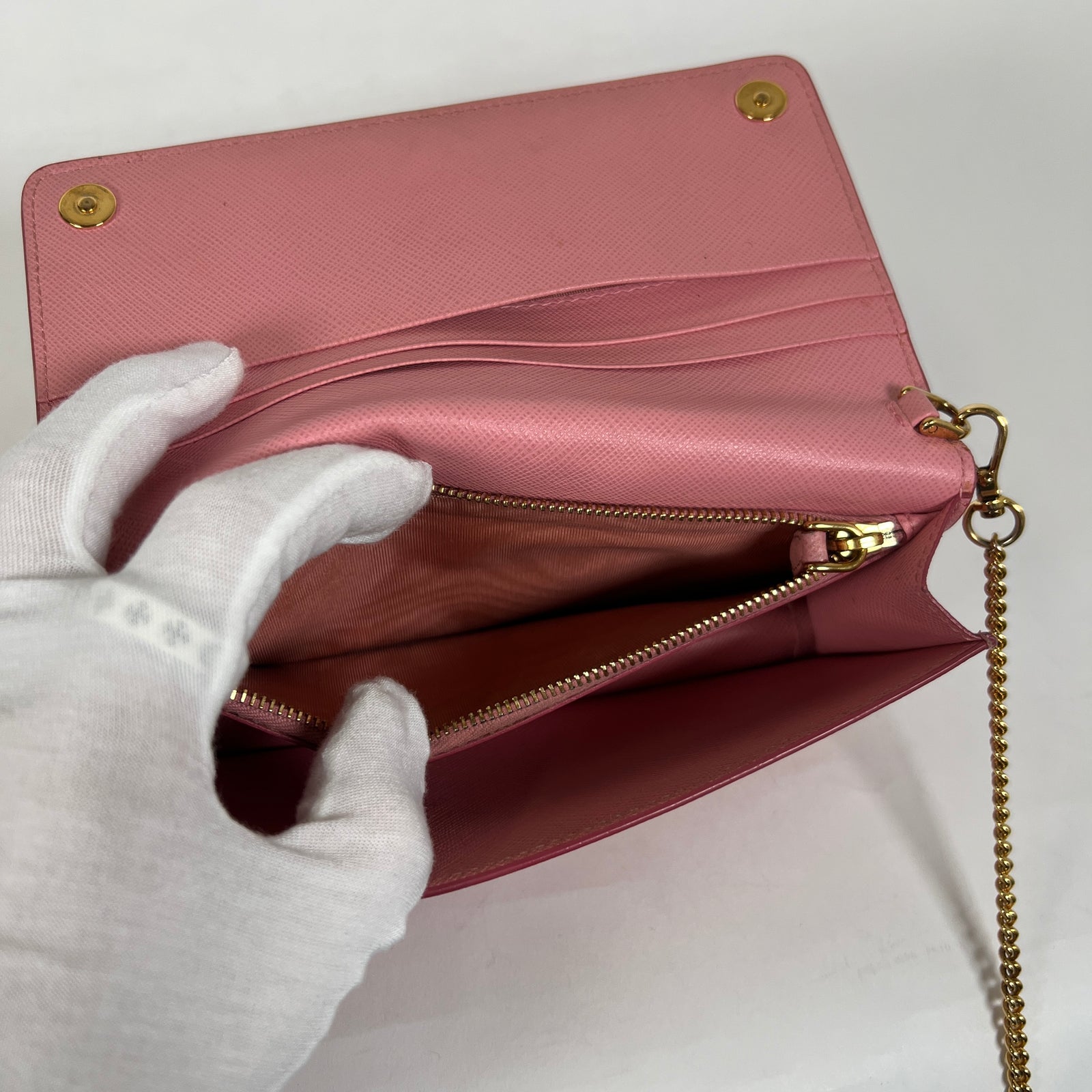 Prada Vitello Saffiano Neutral Pink