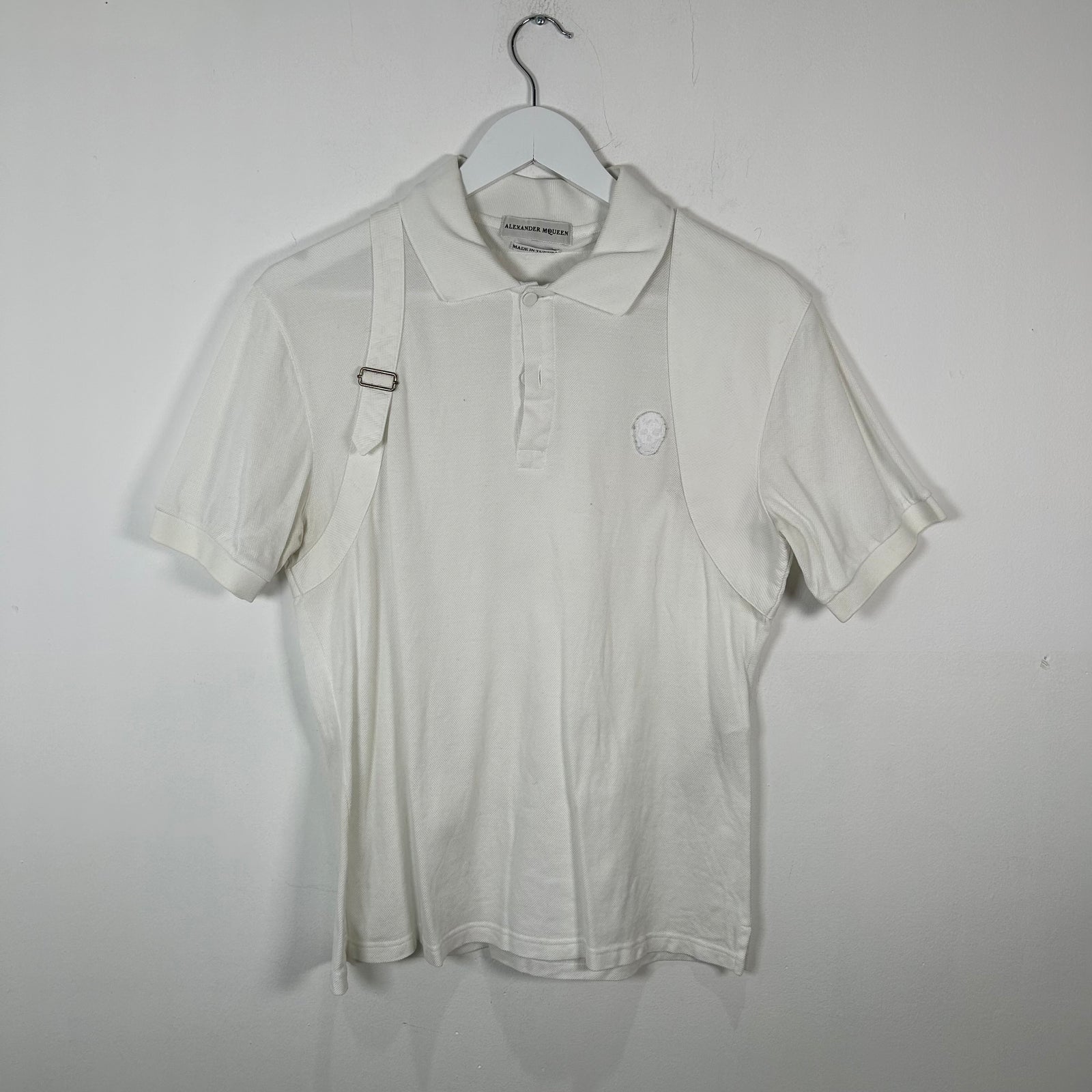 Alexander Mcqueen Chest Rig White Polo Size S
