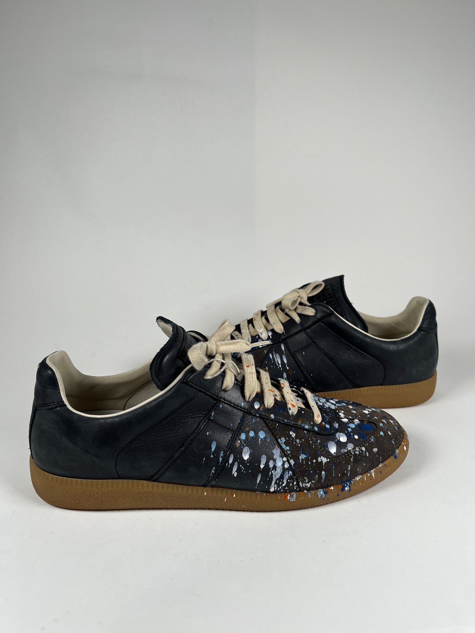 Maison Margiela Navy Paint Splatter Gats Size 43