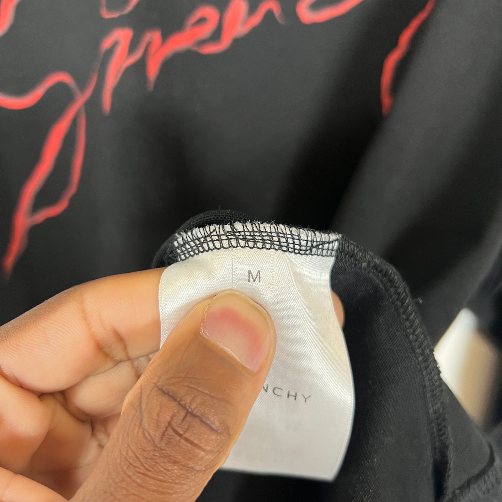 Givenchy Black/Red Snake CNY Logo Longsleeve Size M