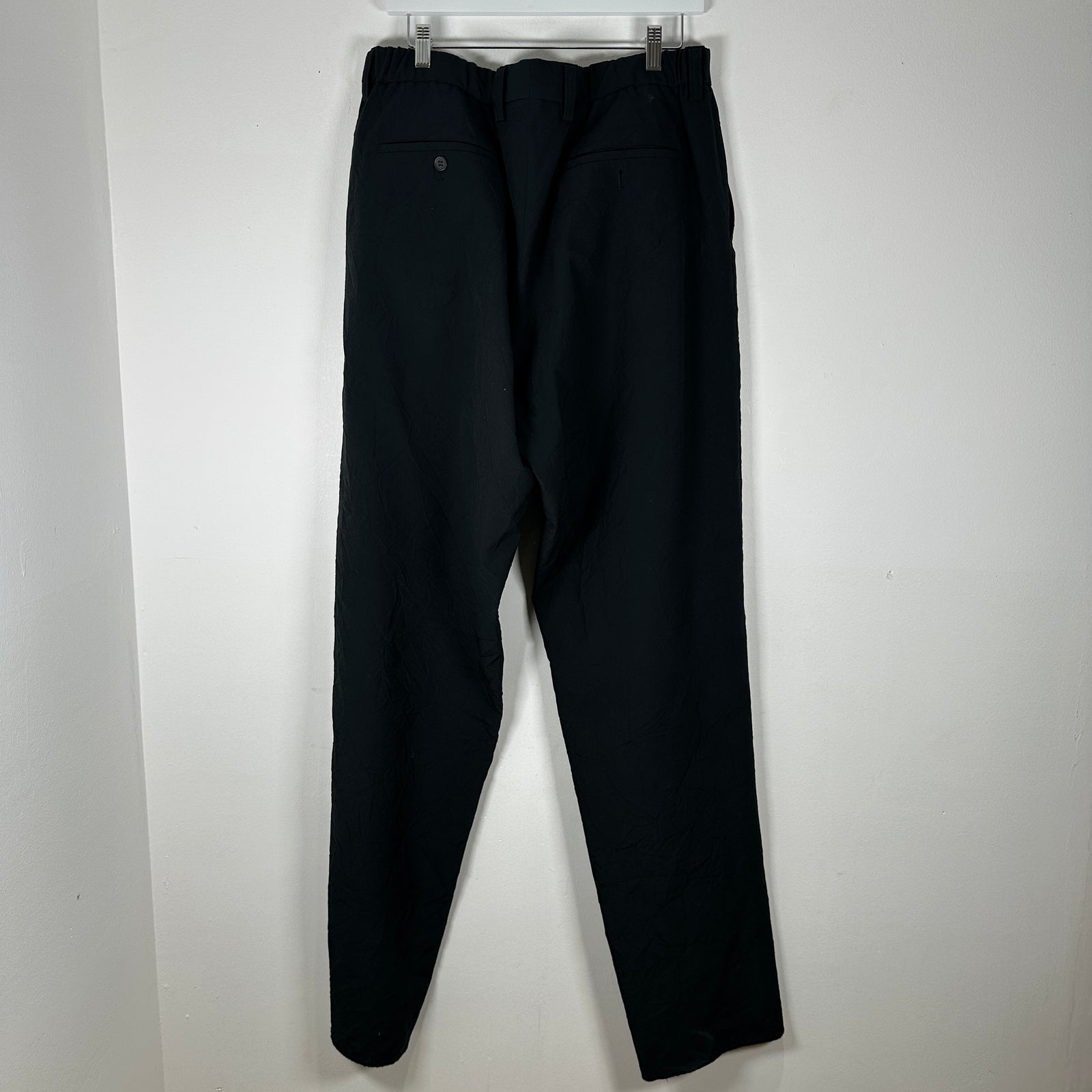 Issey Miyake Men Black Adjustable Slack Pants Size 36