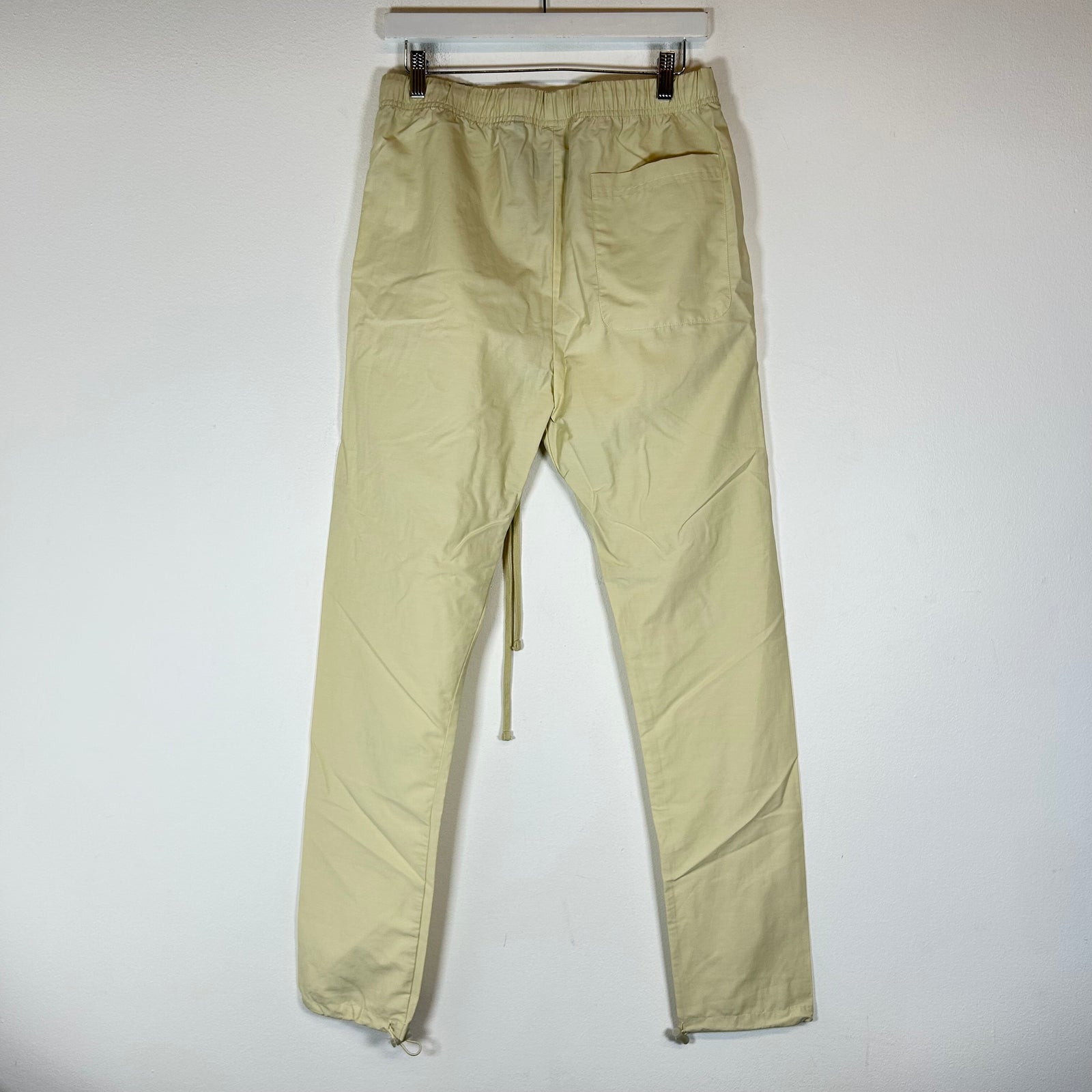 Essentials Cream Logo Nylon Pants Size S