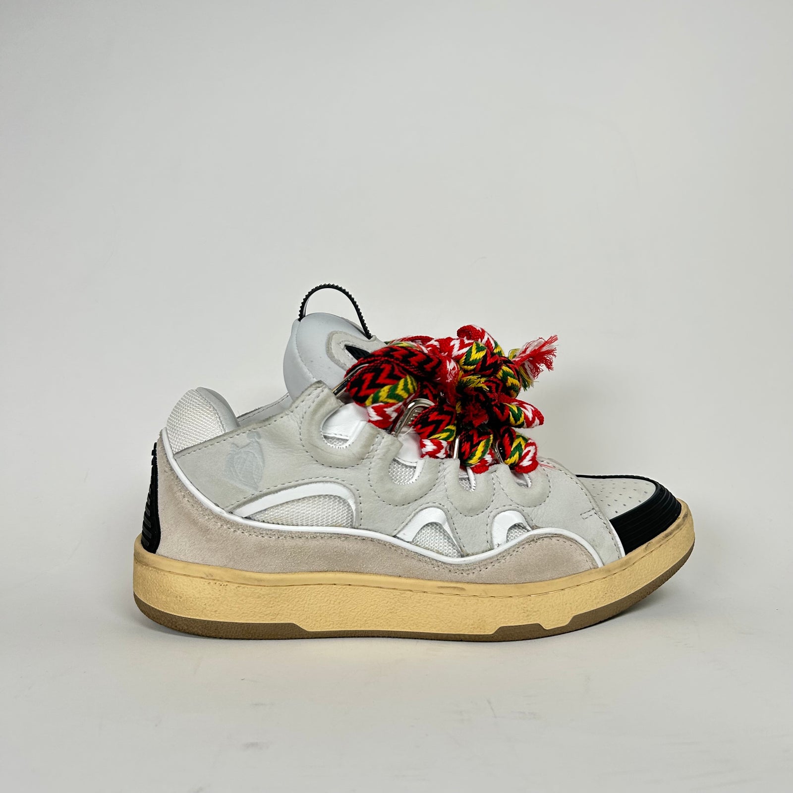 Lanvin White Curb Sneakers Size 41