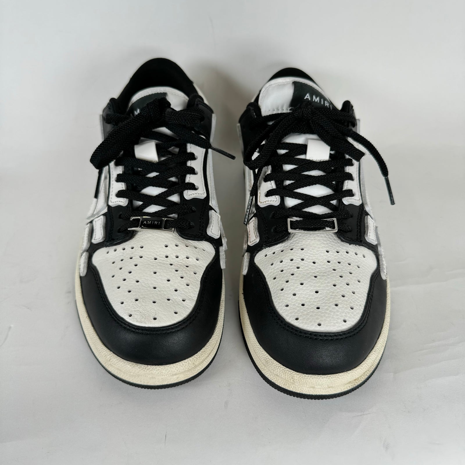 Amiri Black/White Skeleton Low Top Sneaker Size 42
