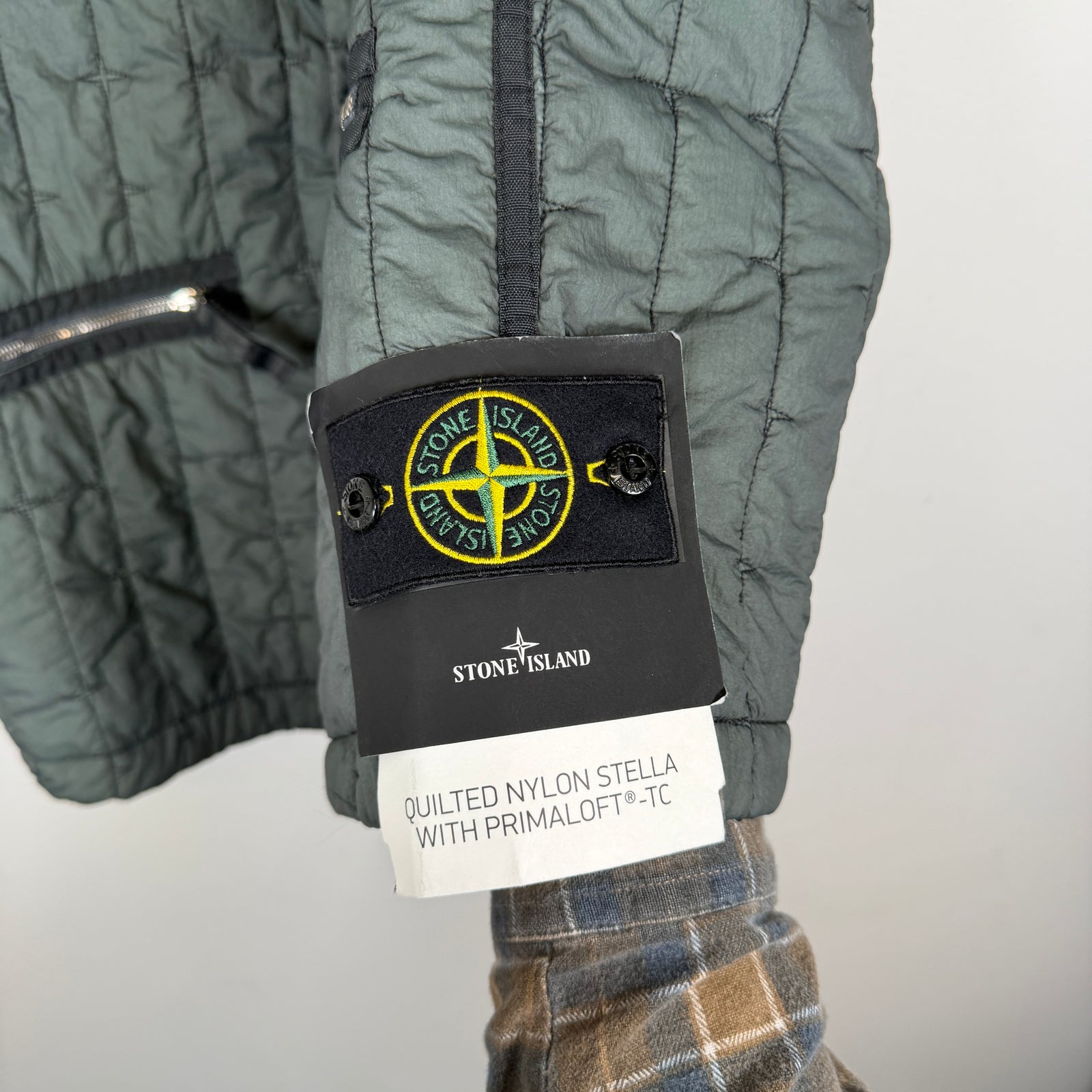 Stone Island Grey Quilted Nylon Stella Vest Size M