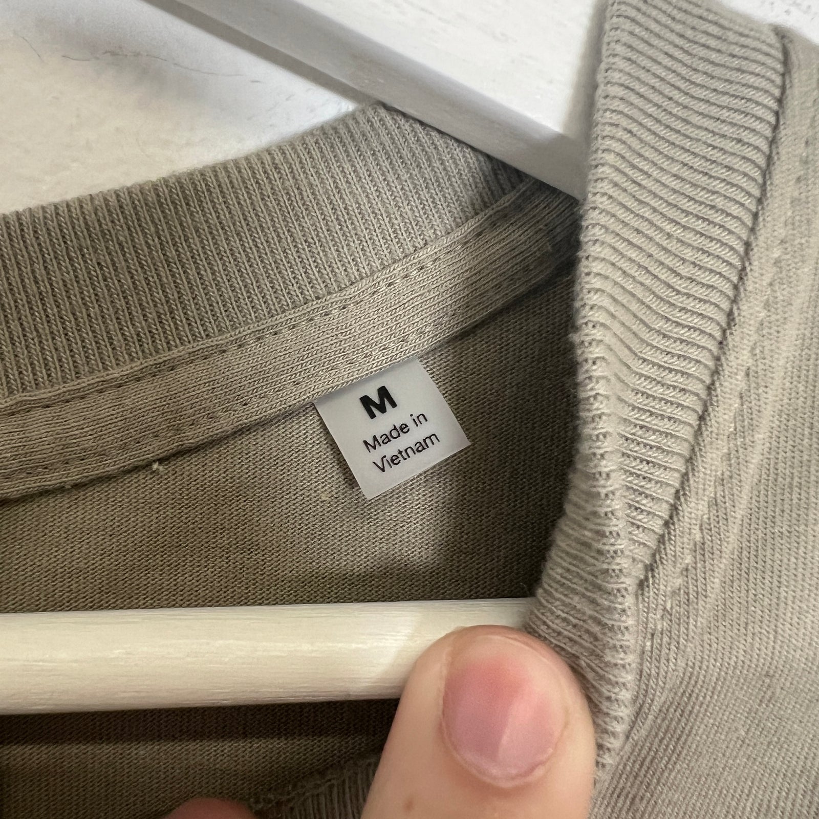 Essentials Khaki T-Shirt Back Logo Size M