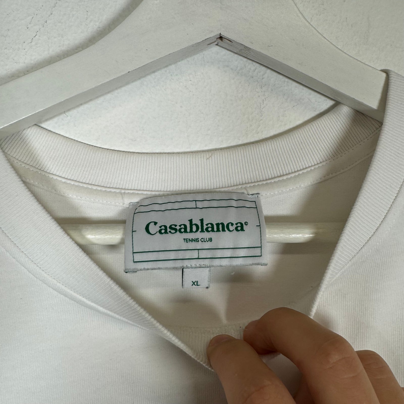 Casablanca White Tennis Club Tee Size XL