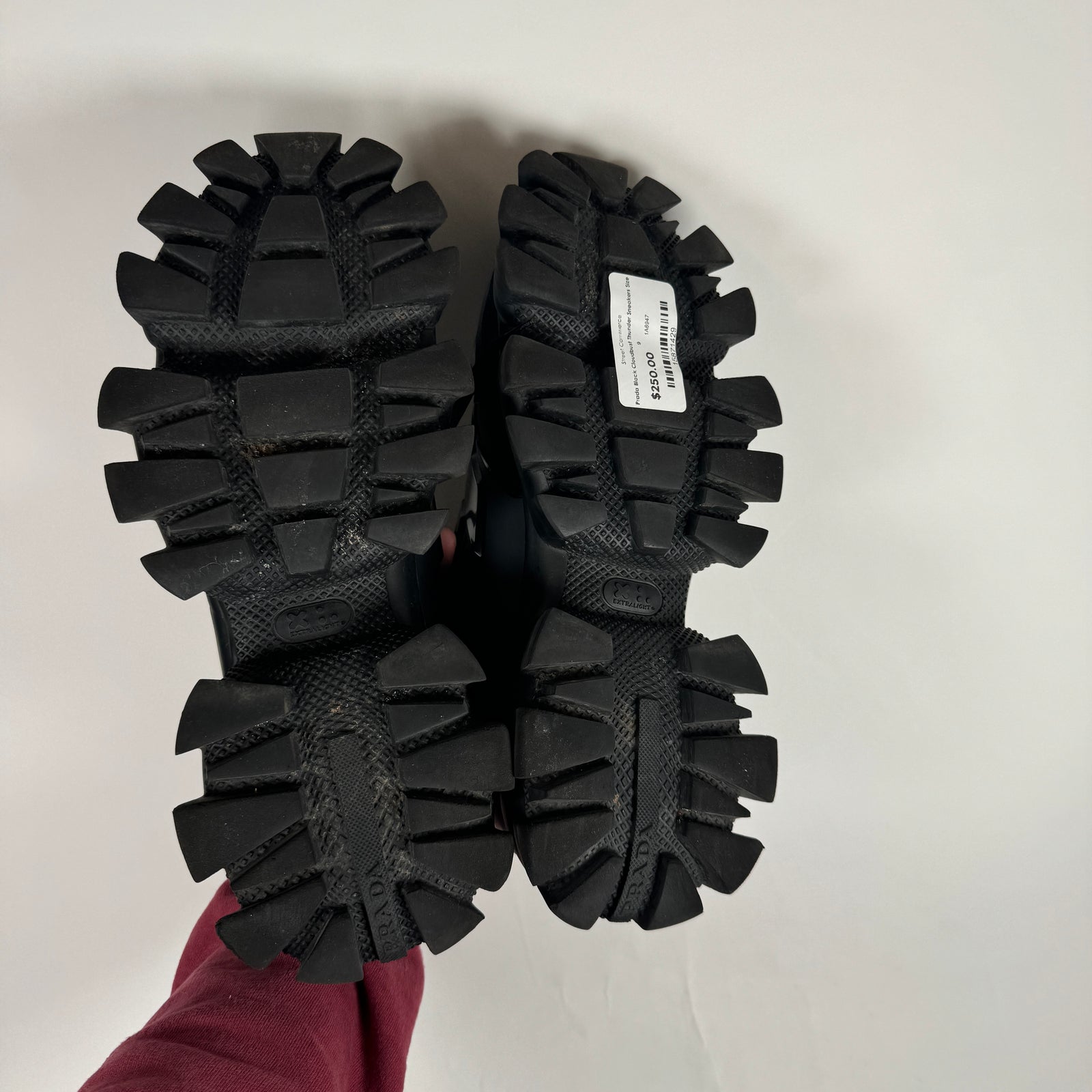 Prada Black Cloudbust Thunder Sneakers Size 9