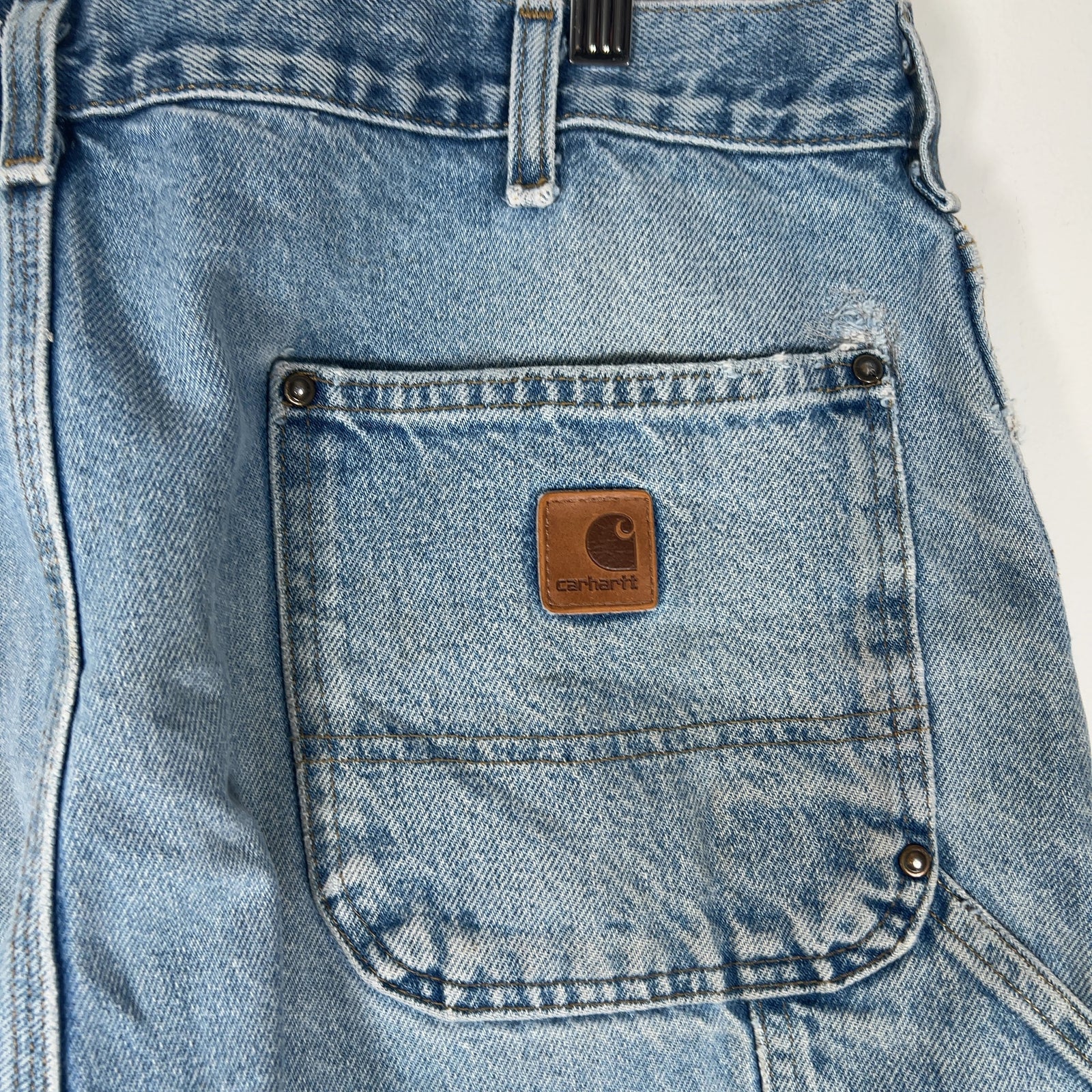 Carhartt Vintage Distressed Denim Double Knee Carpenter Jeans