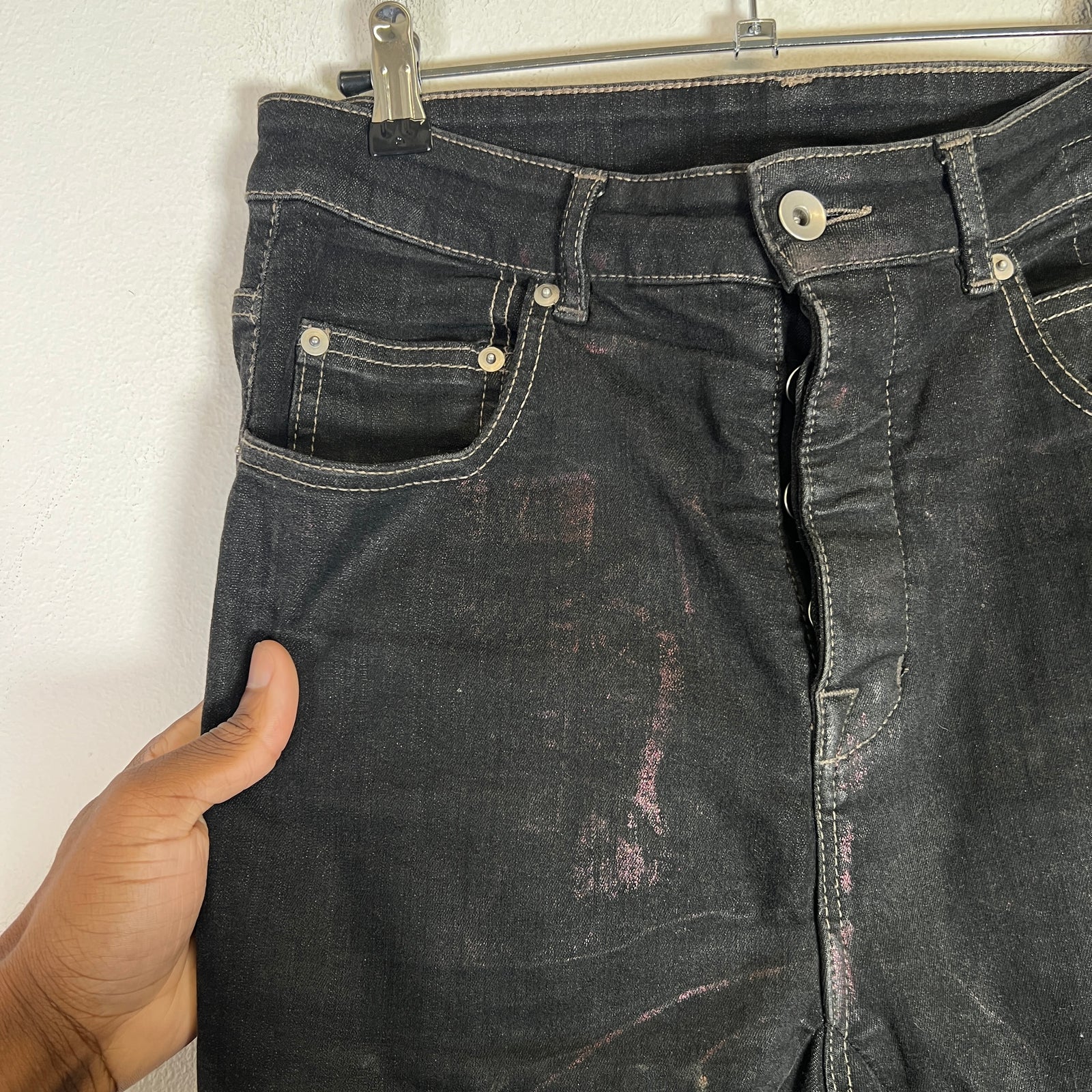 Rick Owens DRKSHDW FW20 Bruise Detroit Cut Denim Jeans
