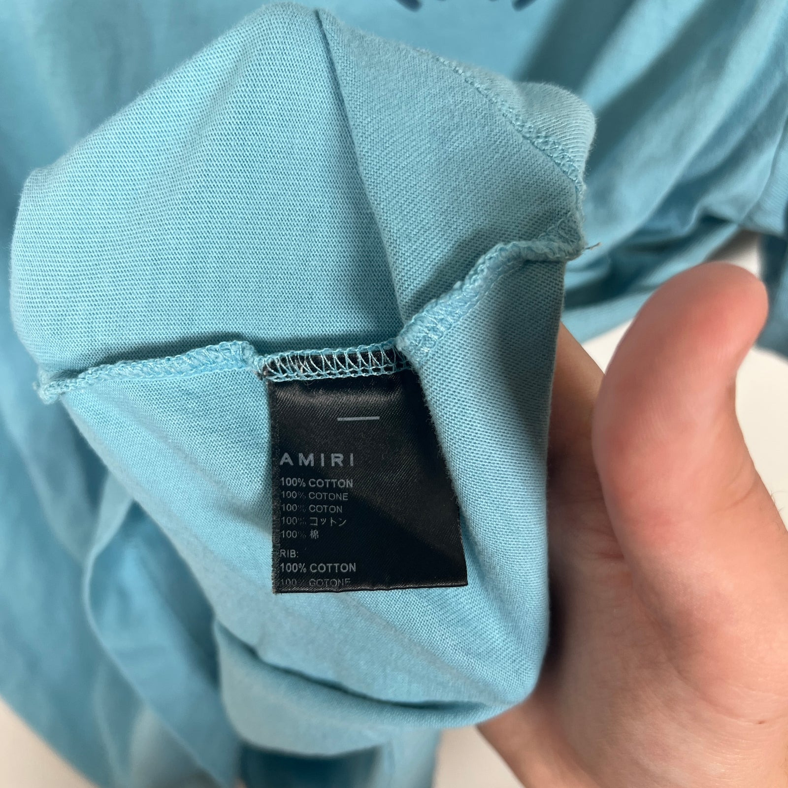 Amiri AM Blue Logo T-Shirt