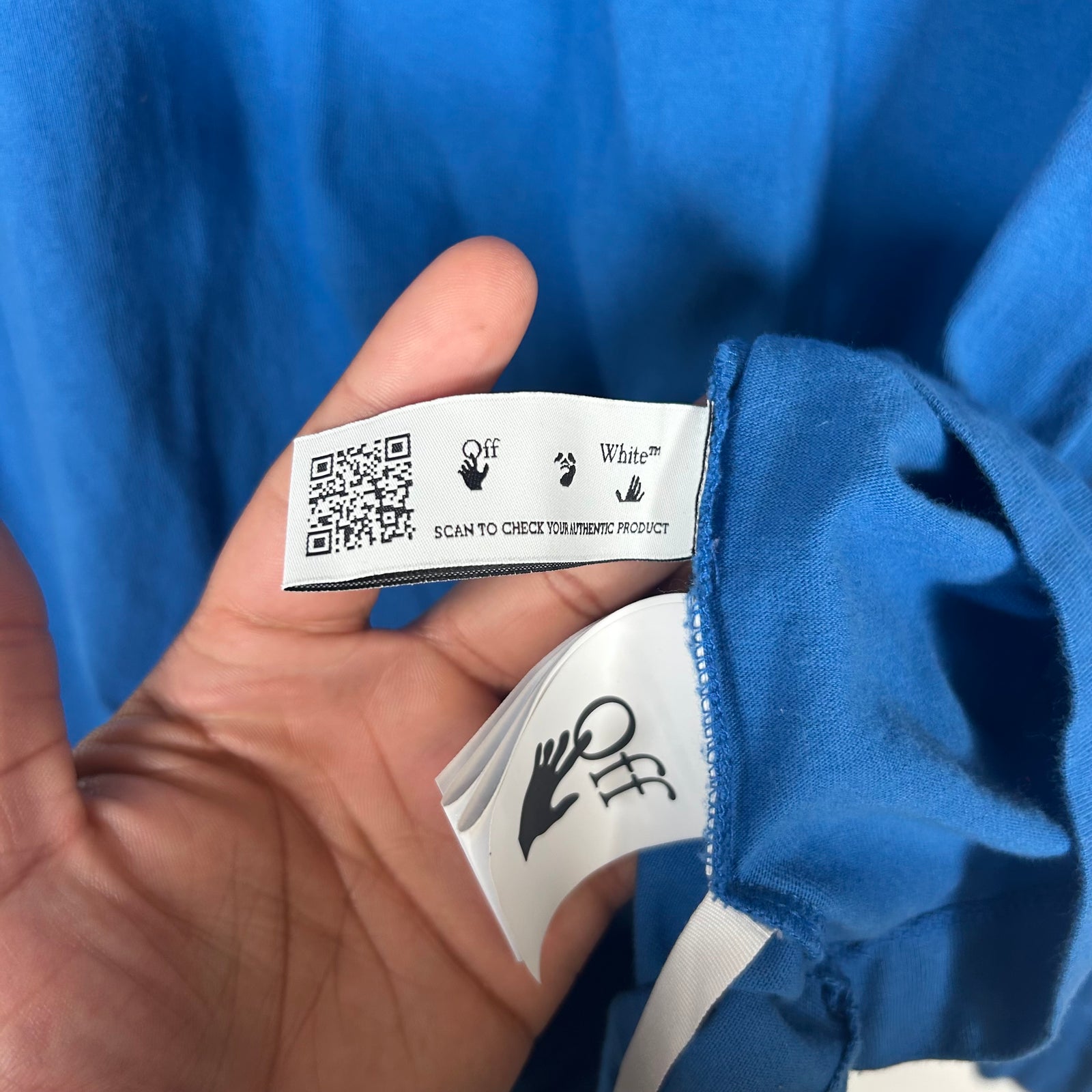 Off White Blue "Emotionally Available" Long sleeve Size XL