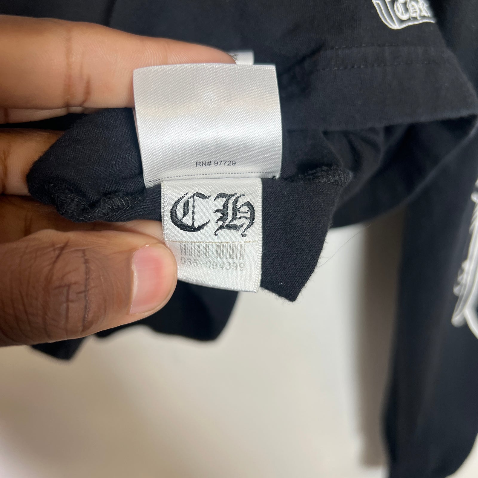 Chrome Hearts Black Floral Horseshoe Longsleeve