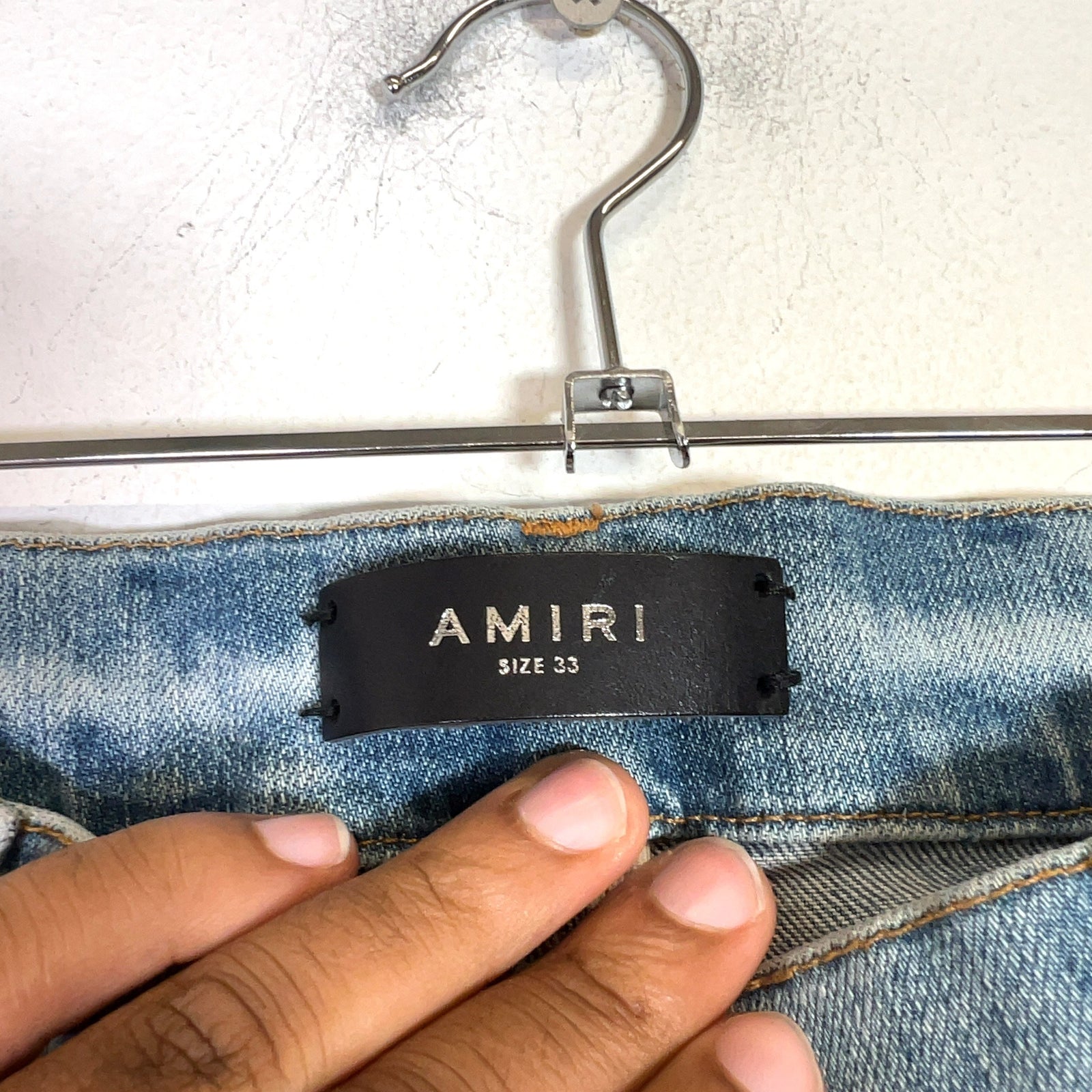 Amiri Distressed Paint Splatter Denim Jeans