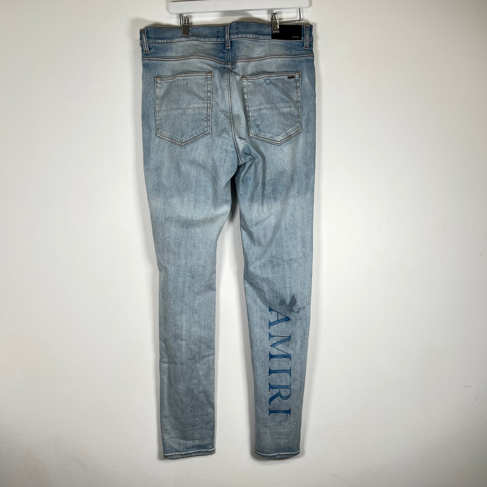 Amiri 'AM' Lightwash Jeans Size 38