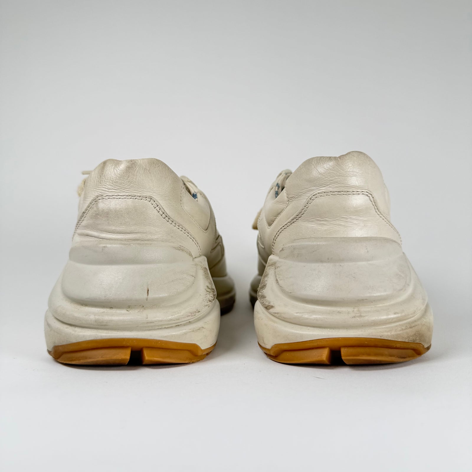 Gucci Rainbow Logo Cream Rython Sneaker Size GG 8.5