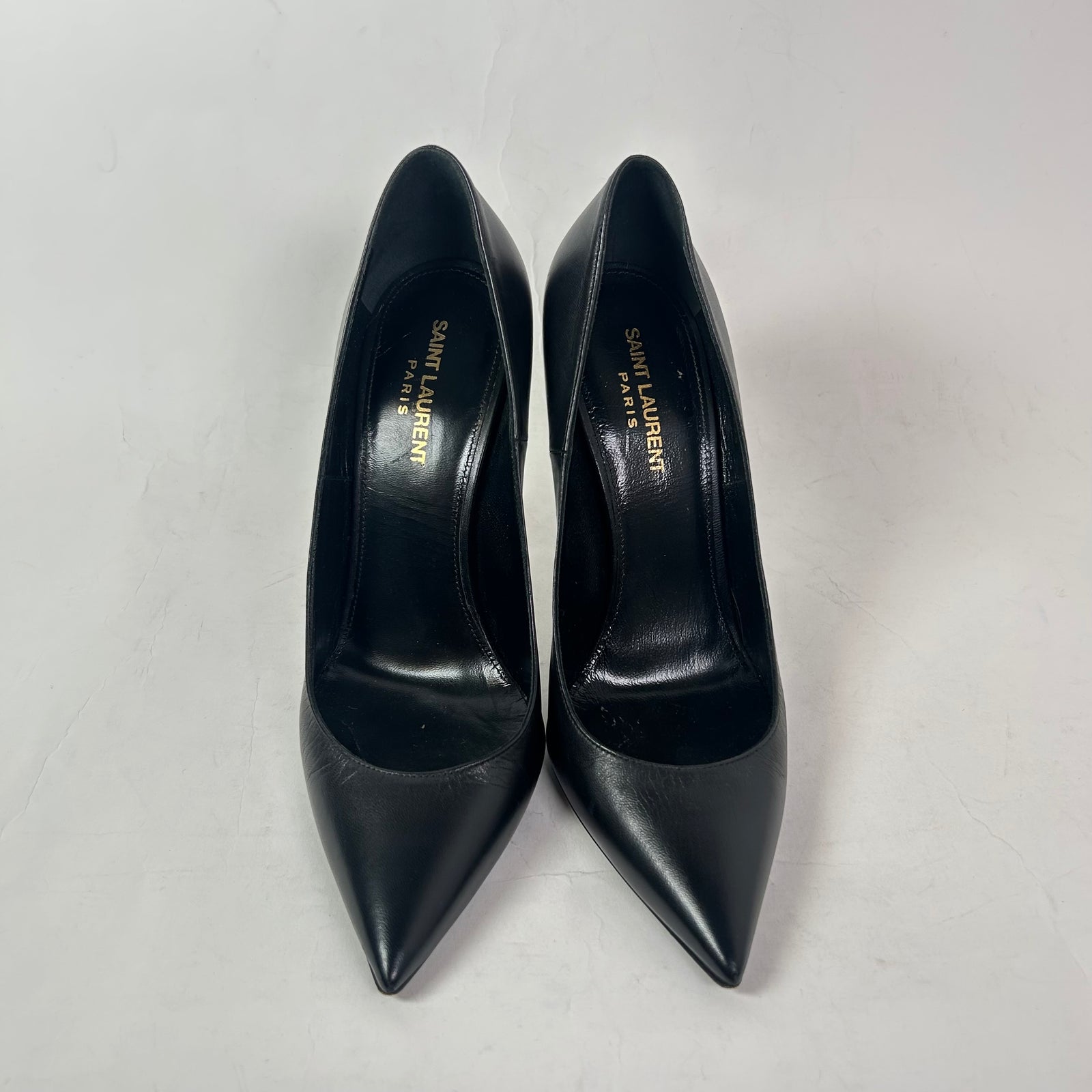 Saint Laurent Black Leather Opyum 110 Pumps Size 39.5