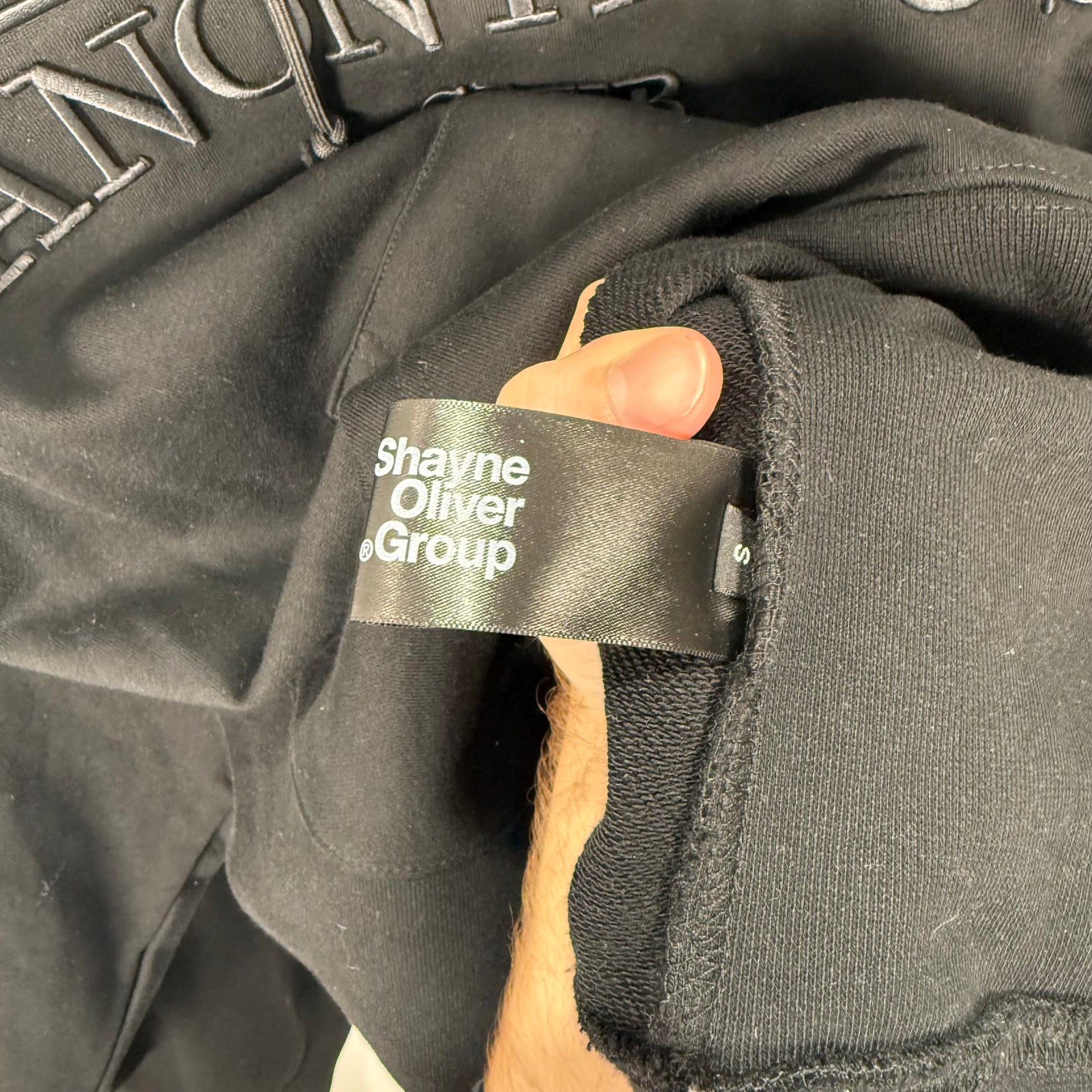 Anonymous Club Oversized Black Hoodie Size S