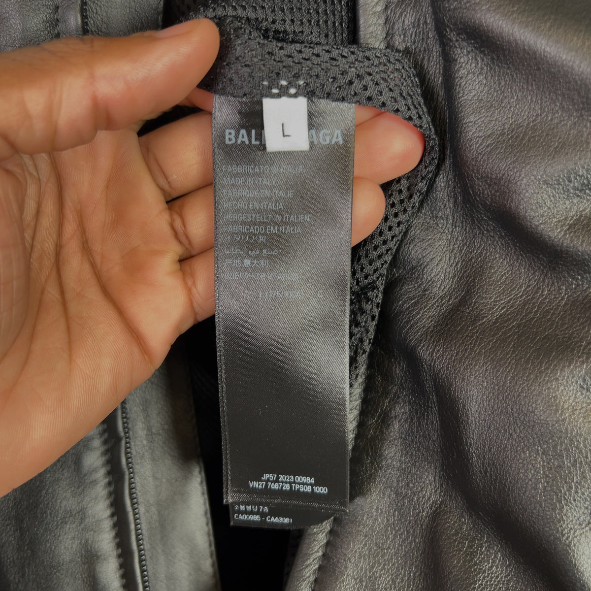 Balenciaga 3B Oversized Lambskin Track Jacket