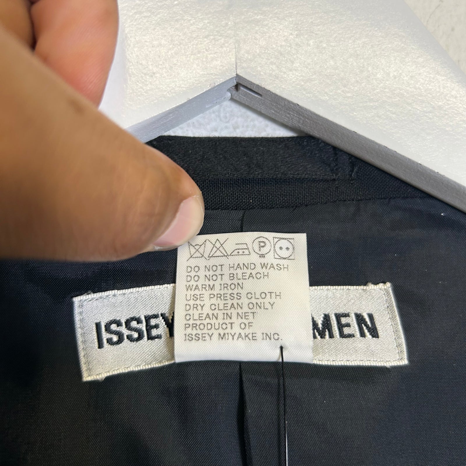 Issey Miyake Men Black Wool Blazer Jacket Size 6