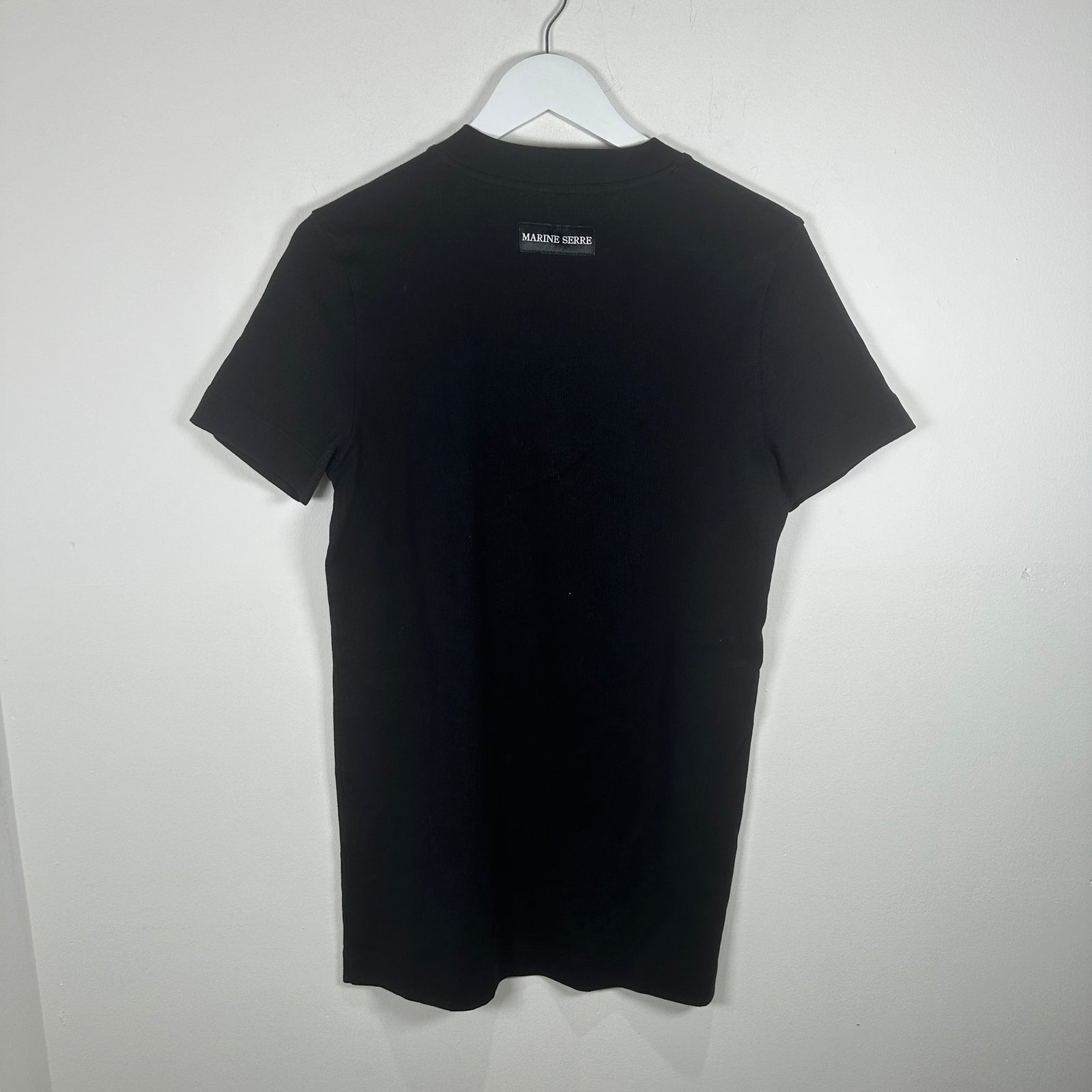 Marine Serre Logo 1/4 Button Cotton Shirt Size L