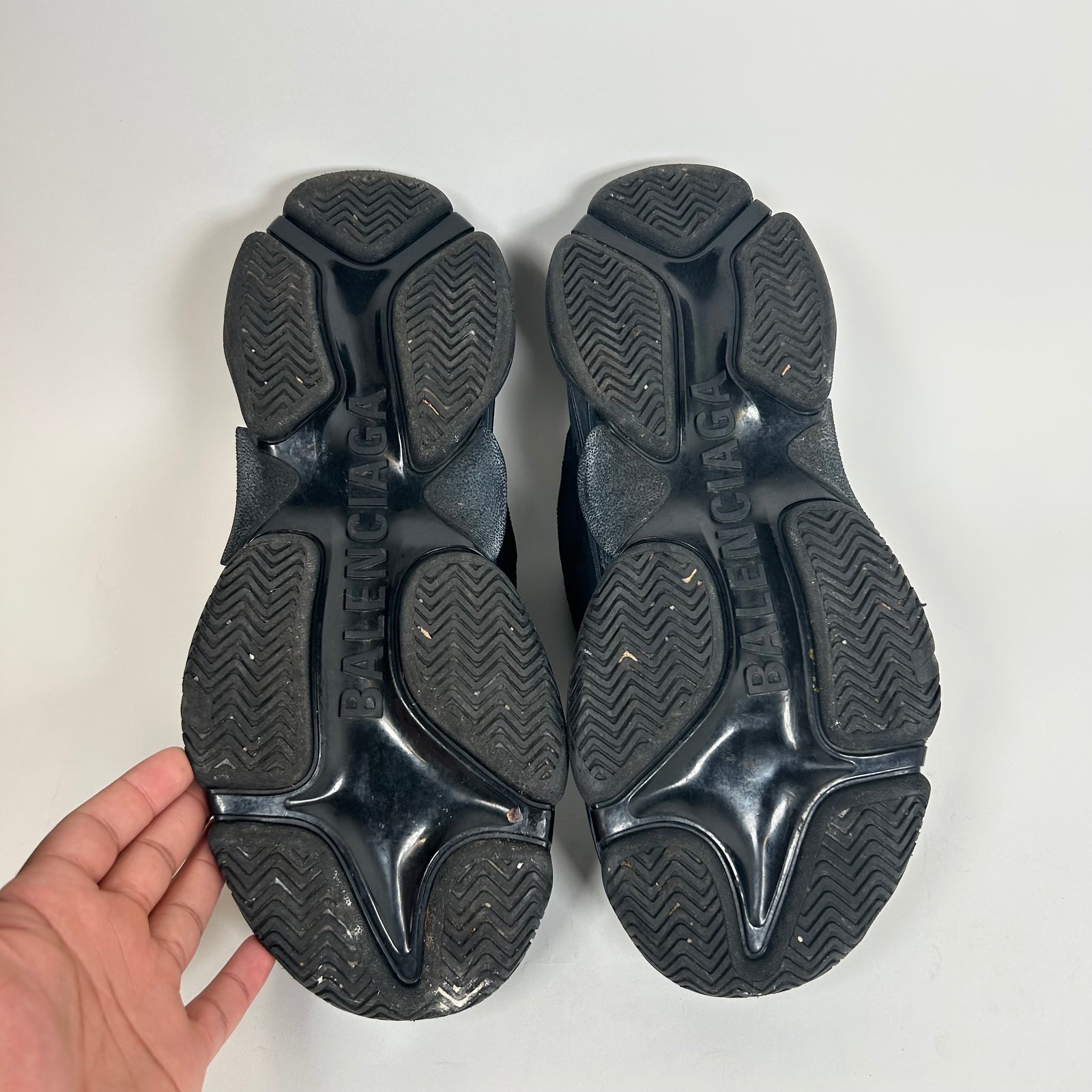 Balenciaga Black/Black Triple S Sneaker Size 44