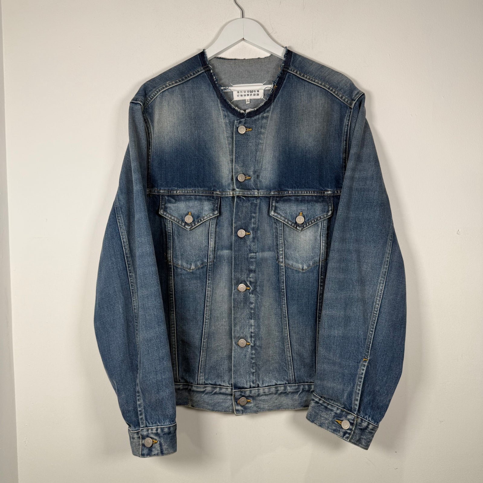 Maison Margiela Collarless Denim Jacket Size L