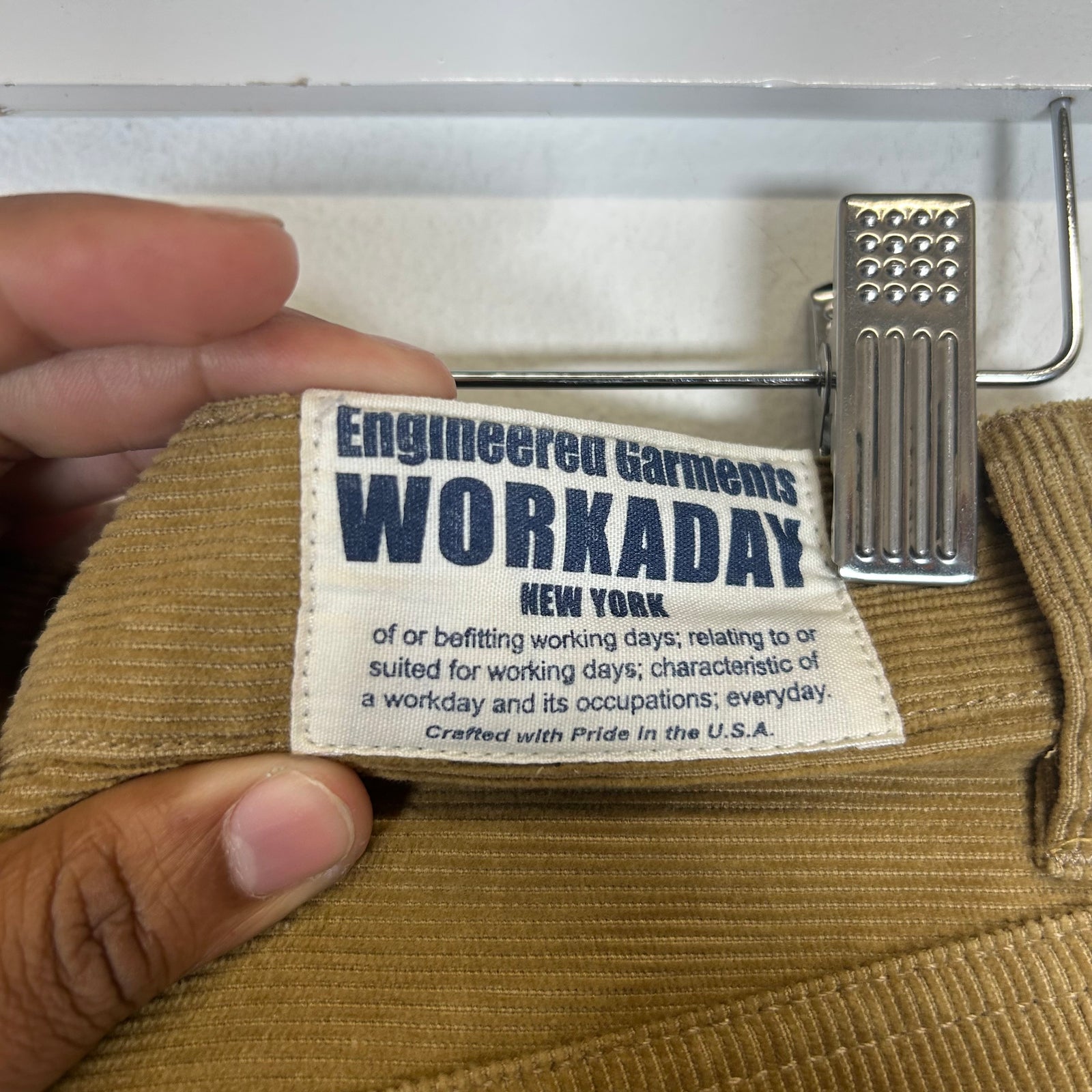 Engineered Garments Tan WORKADAY Corduroy Pants Size 30
