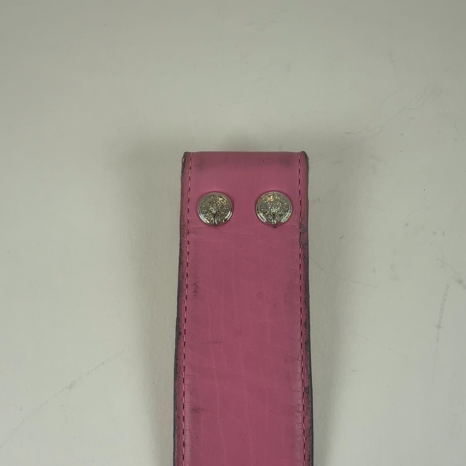 Chrome Hearts 'CH' Buckle with Pink Belt Strap