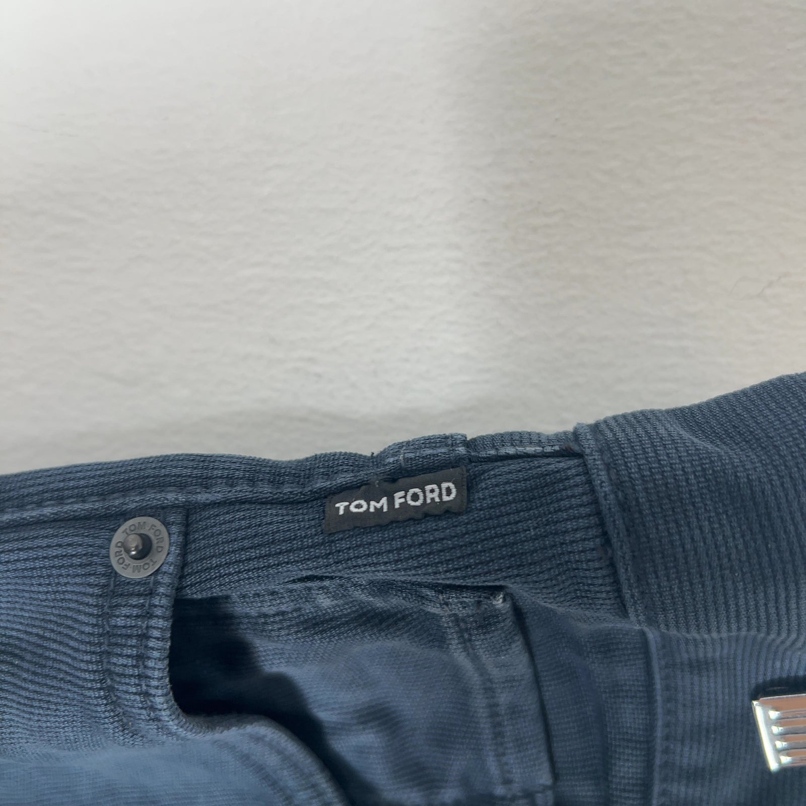 Tom Ford Bedford Cord Navy Slim Pants