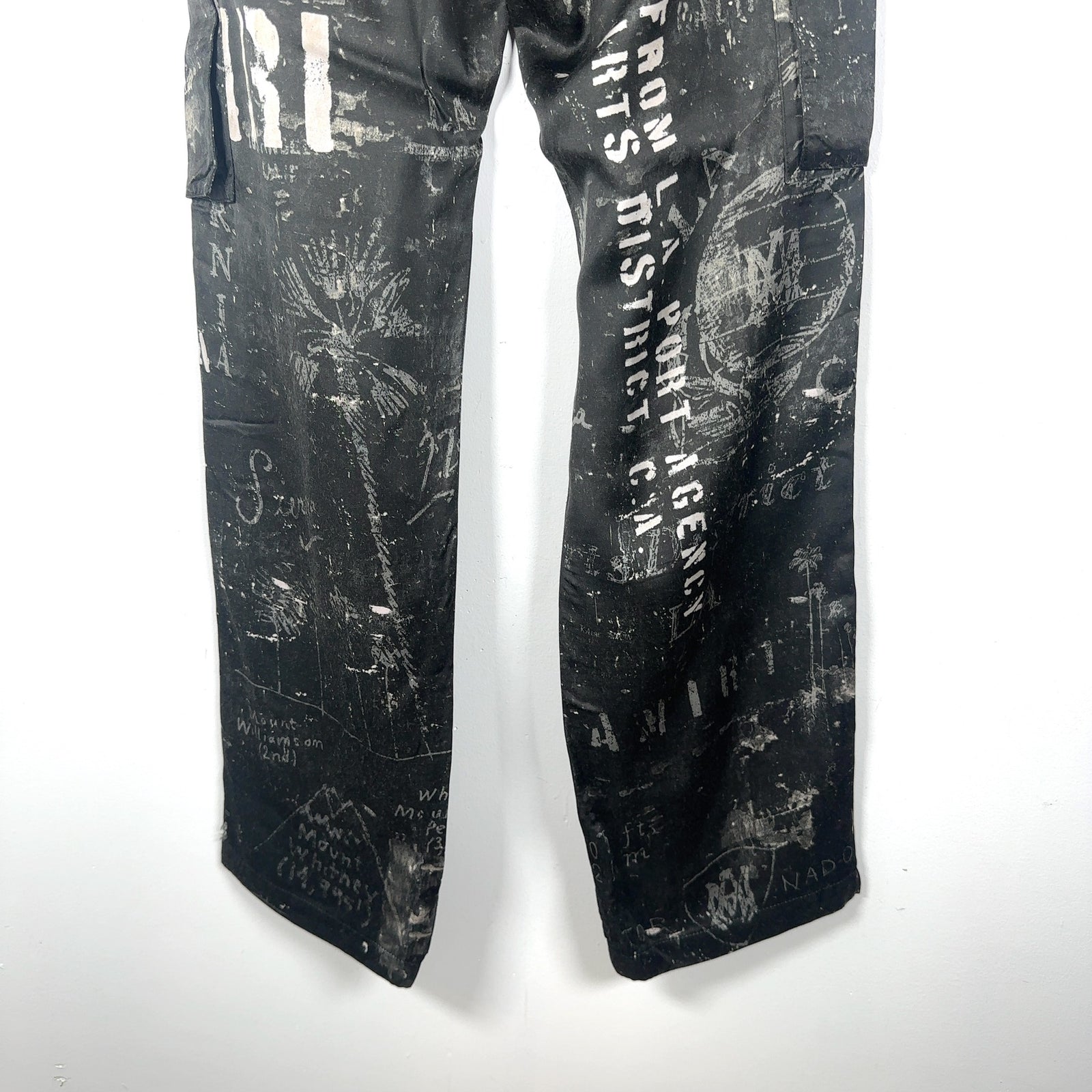 Amiri Army Stencil Silk Pants