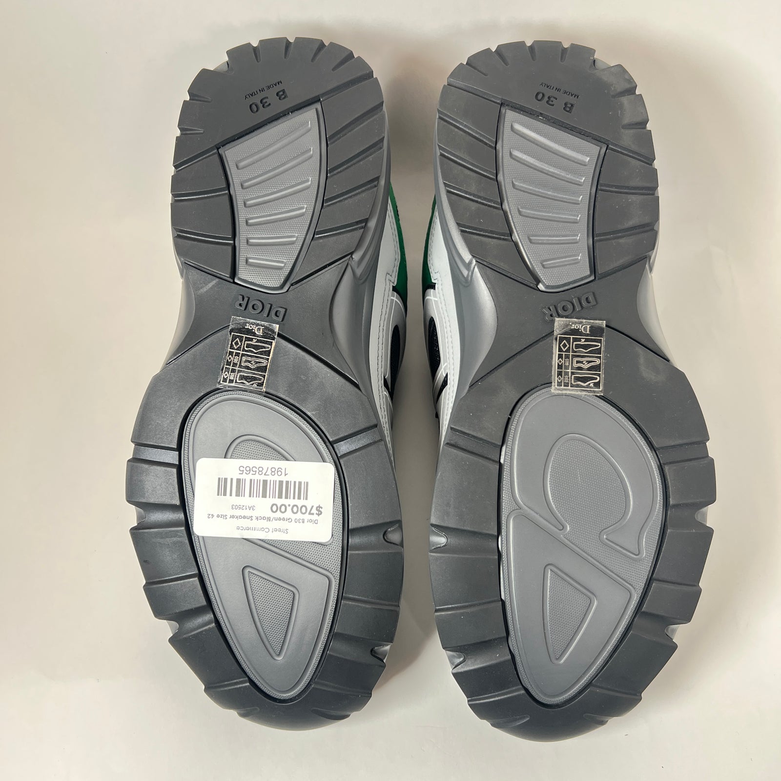 Dior B30 Green/Black Sneaker Size 42