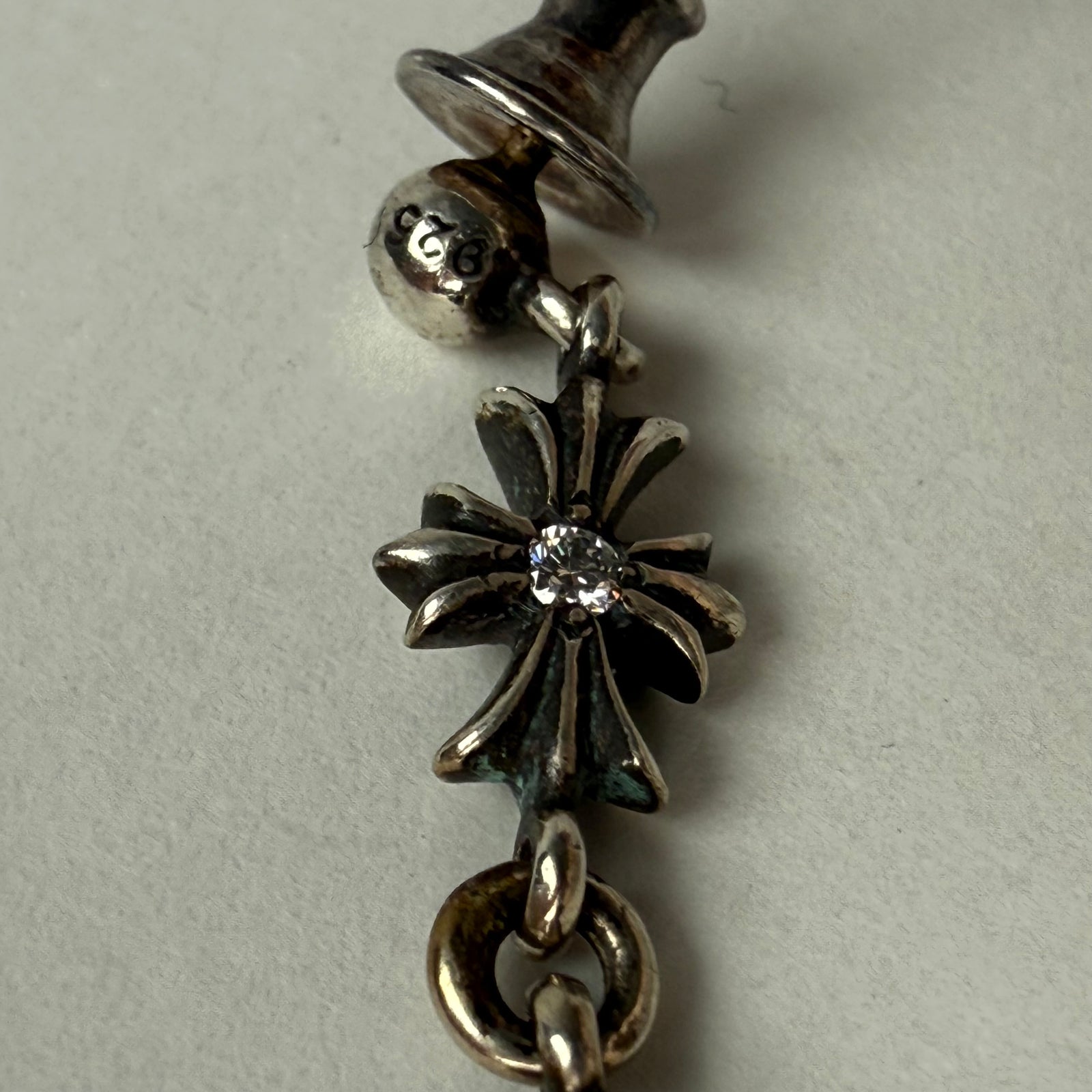 Chrome Hearts Tiny E .925 Diamond Earring