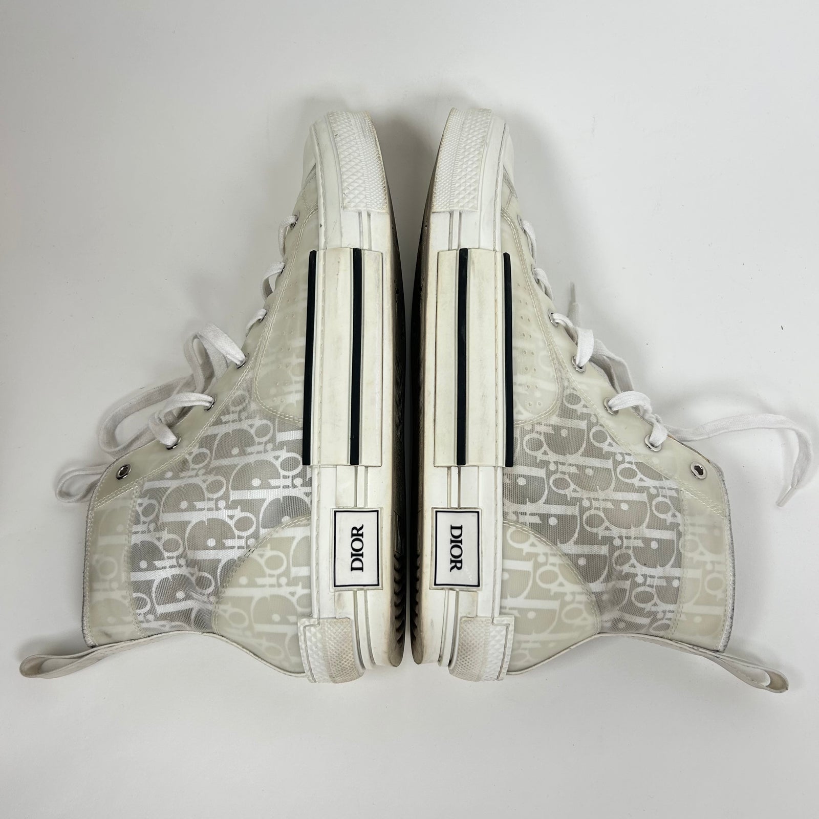 Dior White Monogram B23 Sneakers Size 11