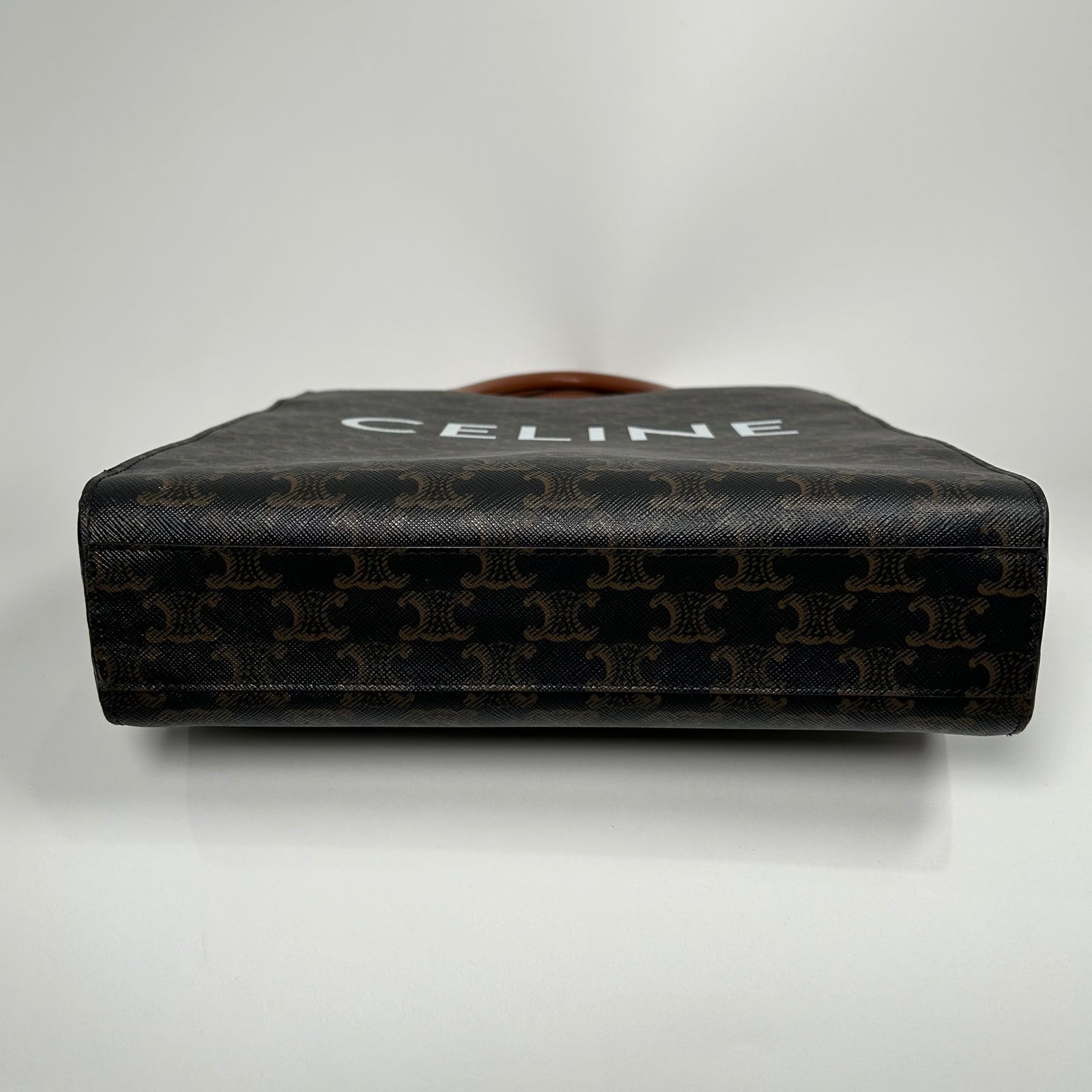 Celine Cabas Vertical Triomphe Logo Tote
