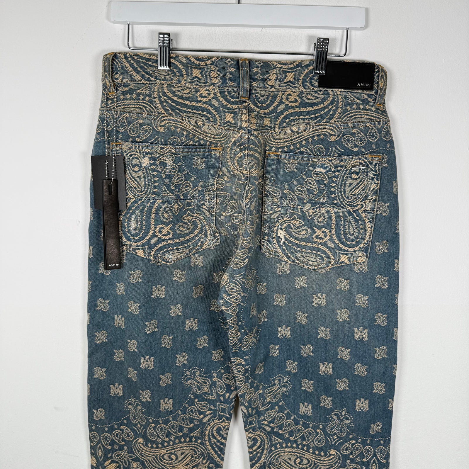 Amiri Bandana Paisley Denim Pants Size 30