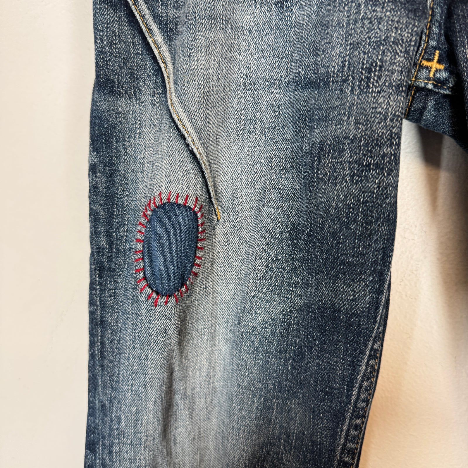 Number (N)ine Blue Repaired Denim Size 30