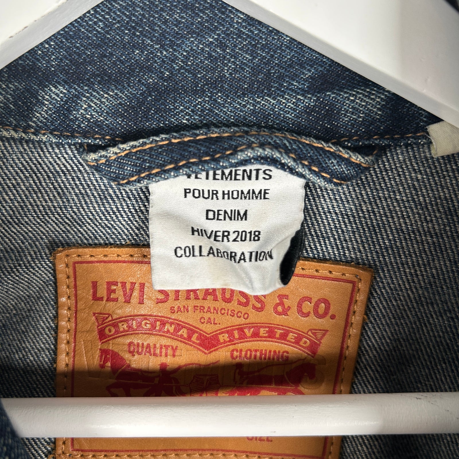 Vetements x Levis AW17 Double Trash Oversized Denim Vest Size S