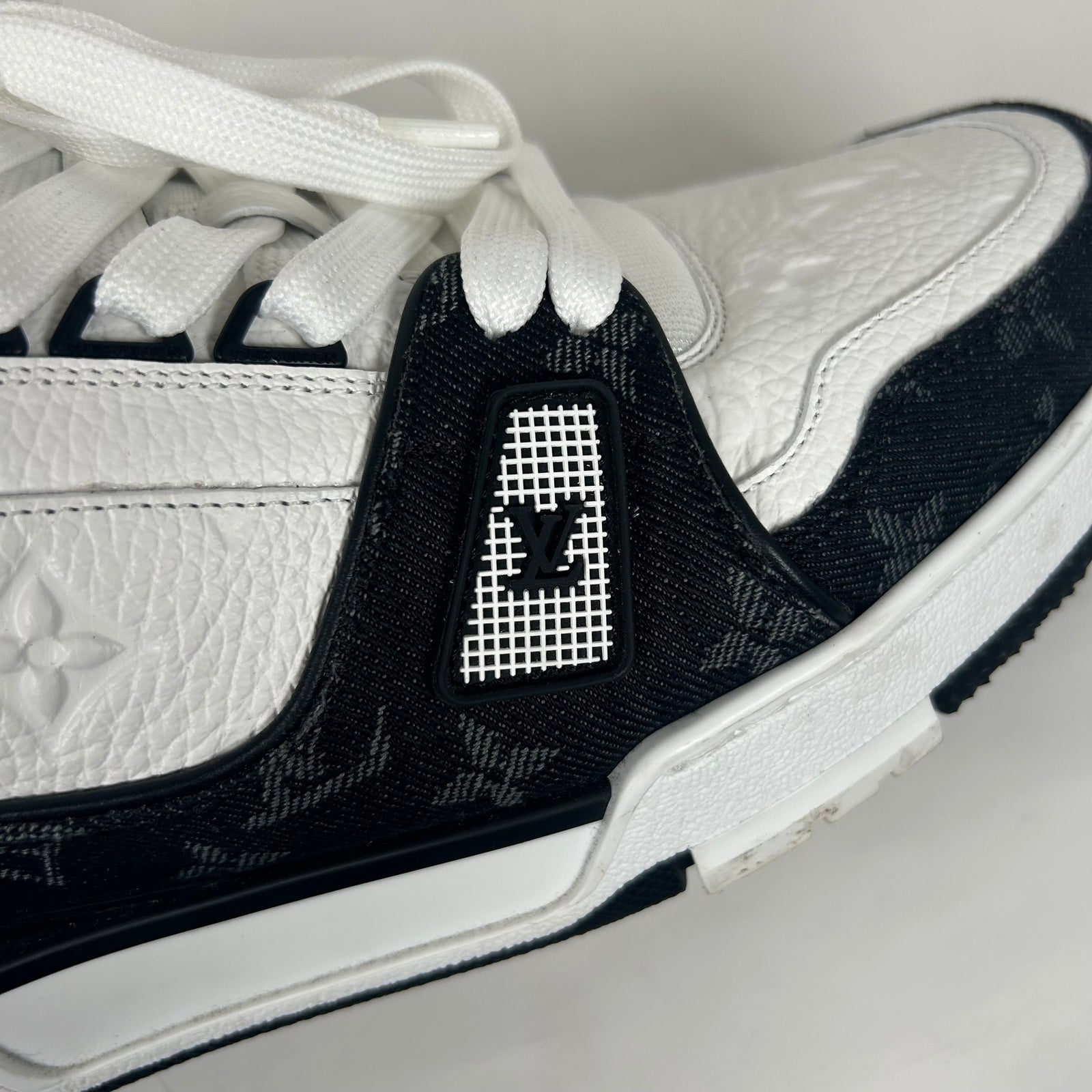 Louis Vuitton Black Monogram Denim Trainer Size LV 9